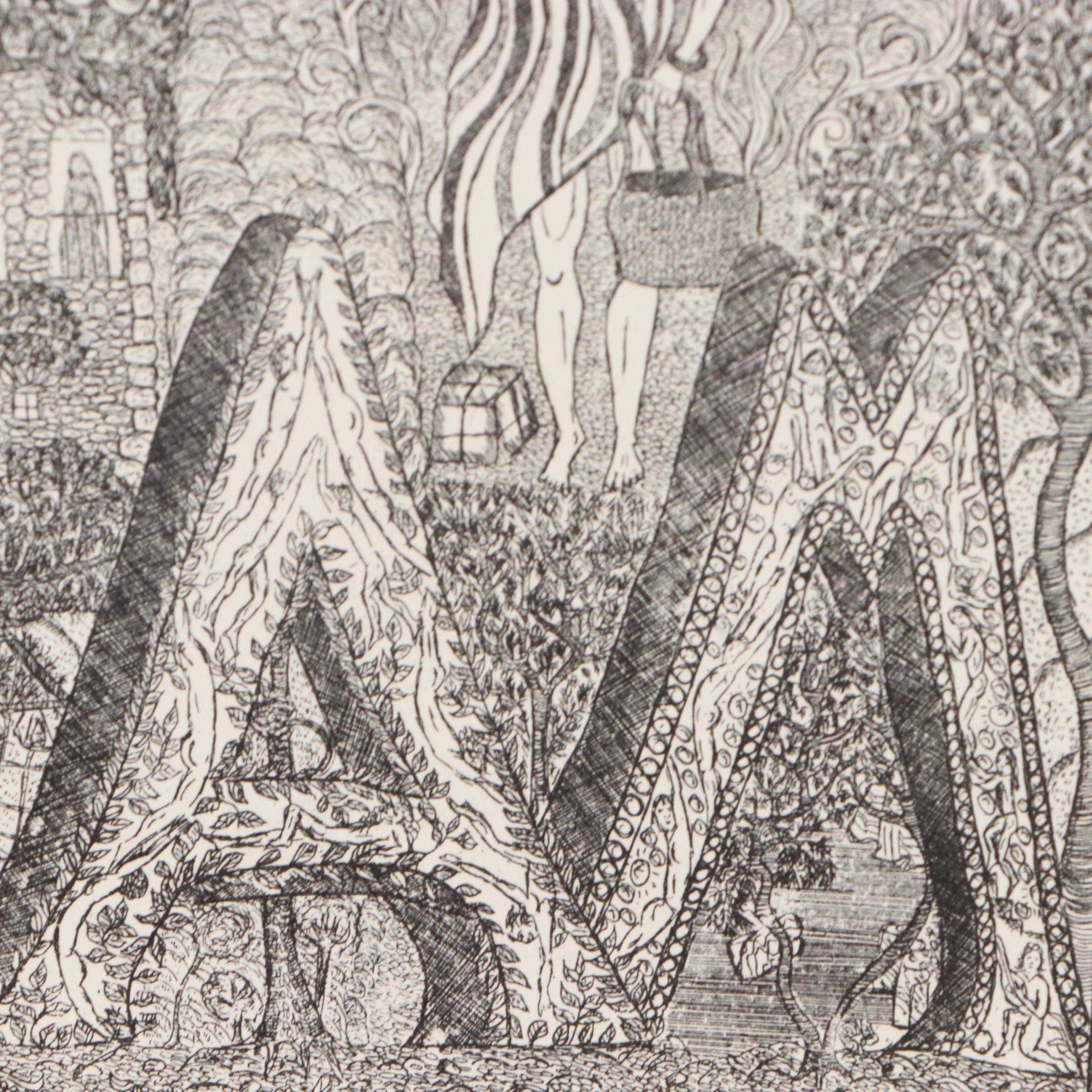 J. Arcocha and L. Mackenzie Engravings and Print from "The Book of Am," 1976–77