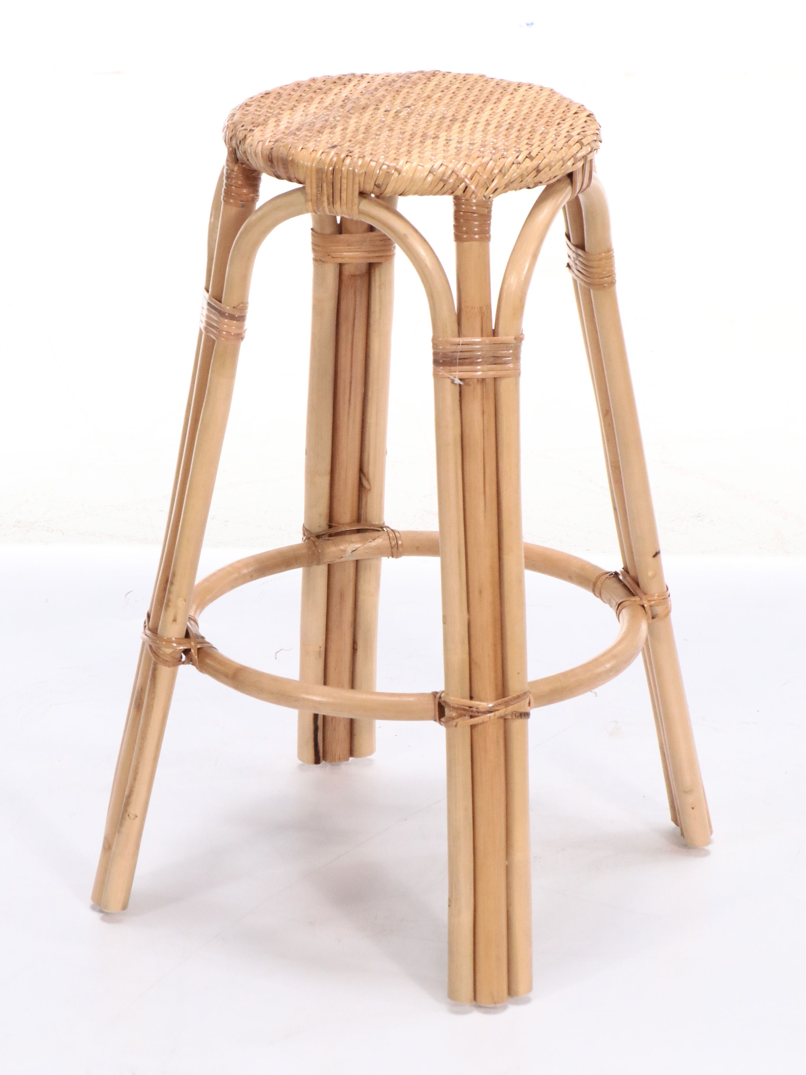 Set of Four Rattan Barstools