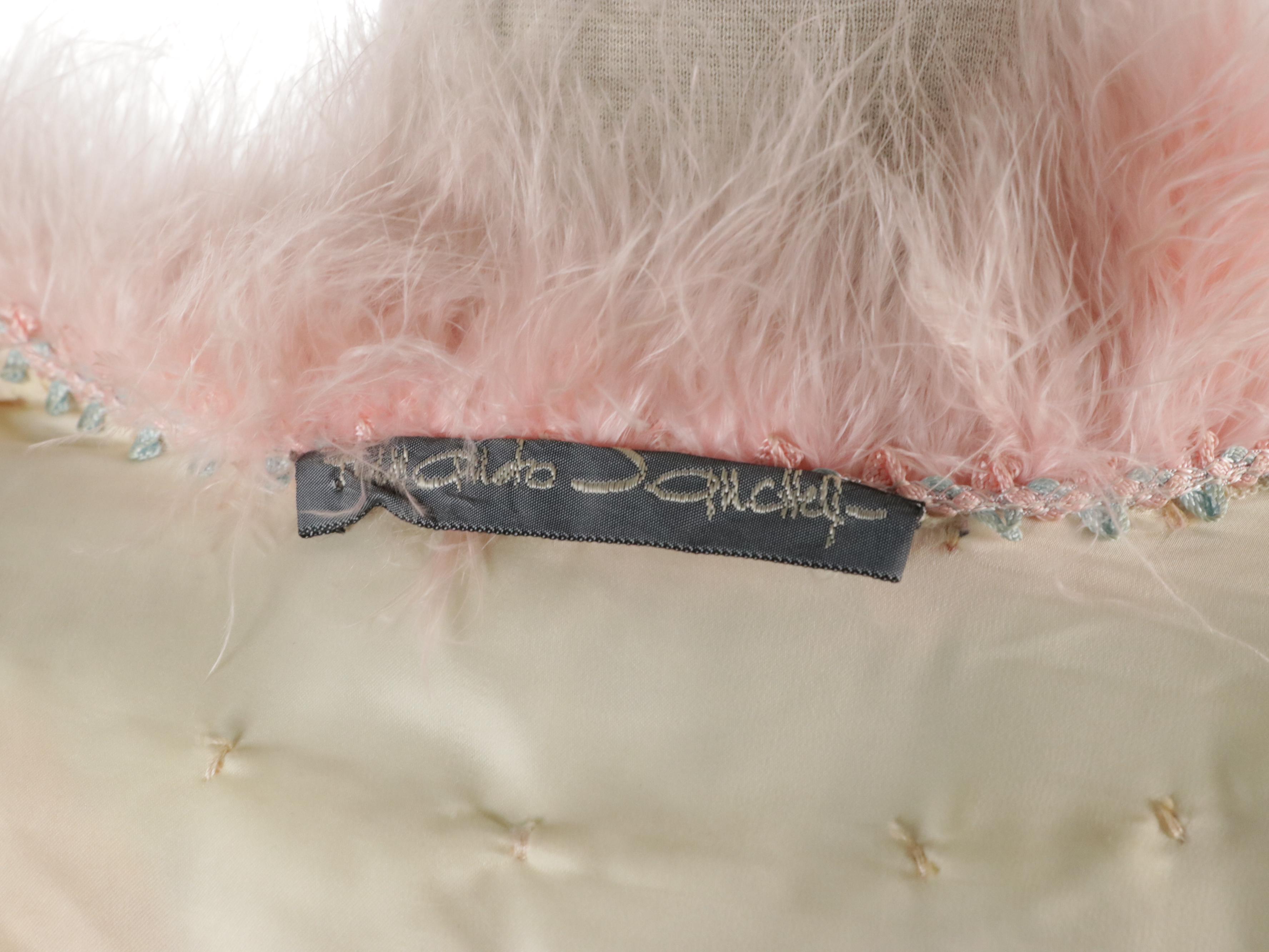 Ruched Bodice Sleeveless Gowns, 1950s, and Fernando Sánchez Marabou Shrug