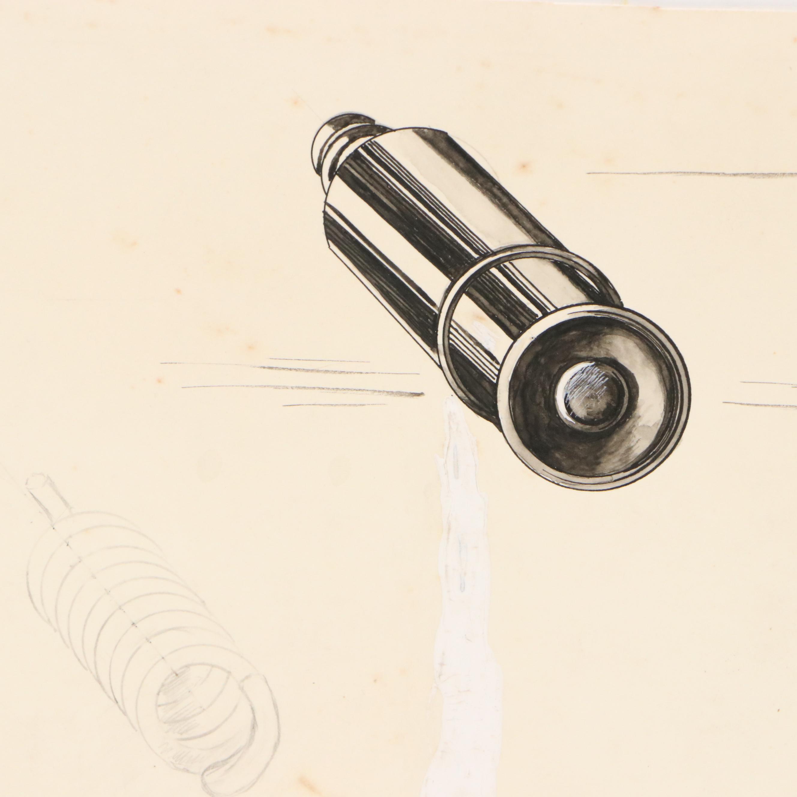 Harvey Shepard and David Templeton Graphite Portrait Drawings and More, 20th C.