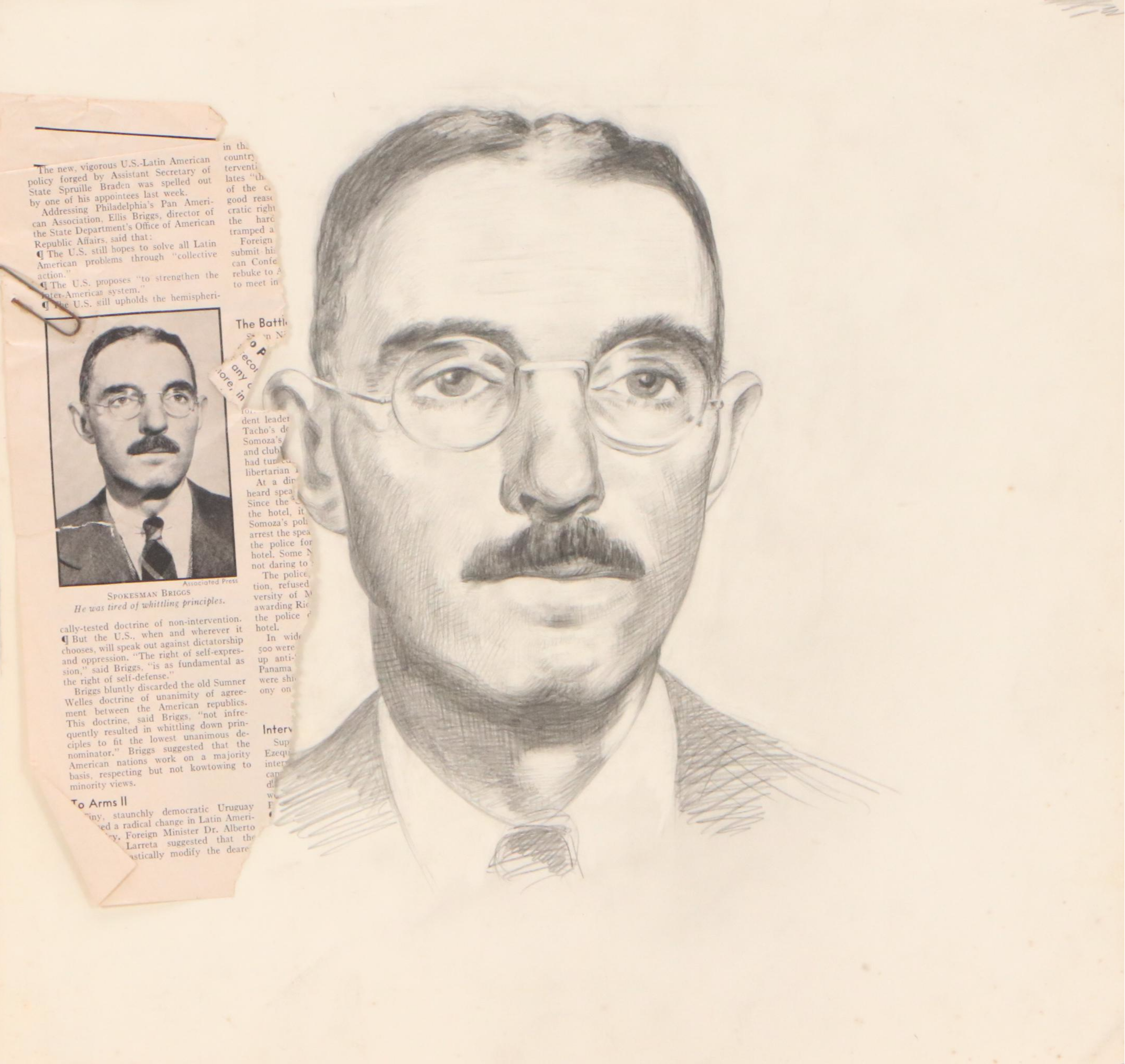 Harvey Shepard and David Templeton Graphite Portrait Drawings and More, 20th C.