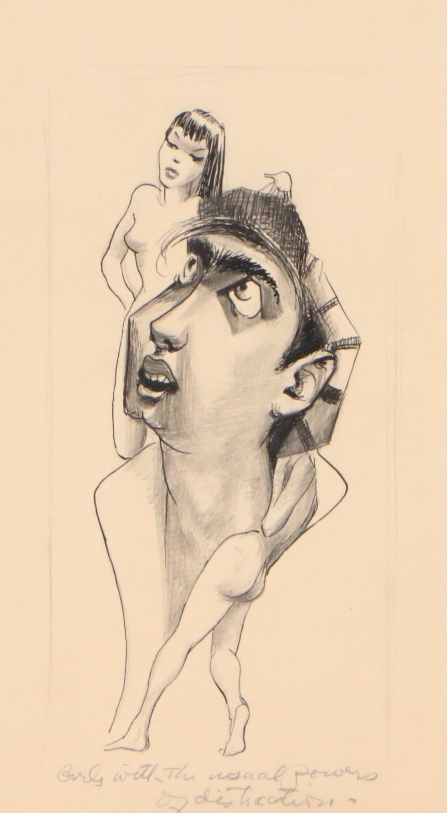 Harvey Shepard and David Templeton Graphite Portrait Drawings and More, 20th C.