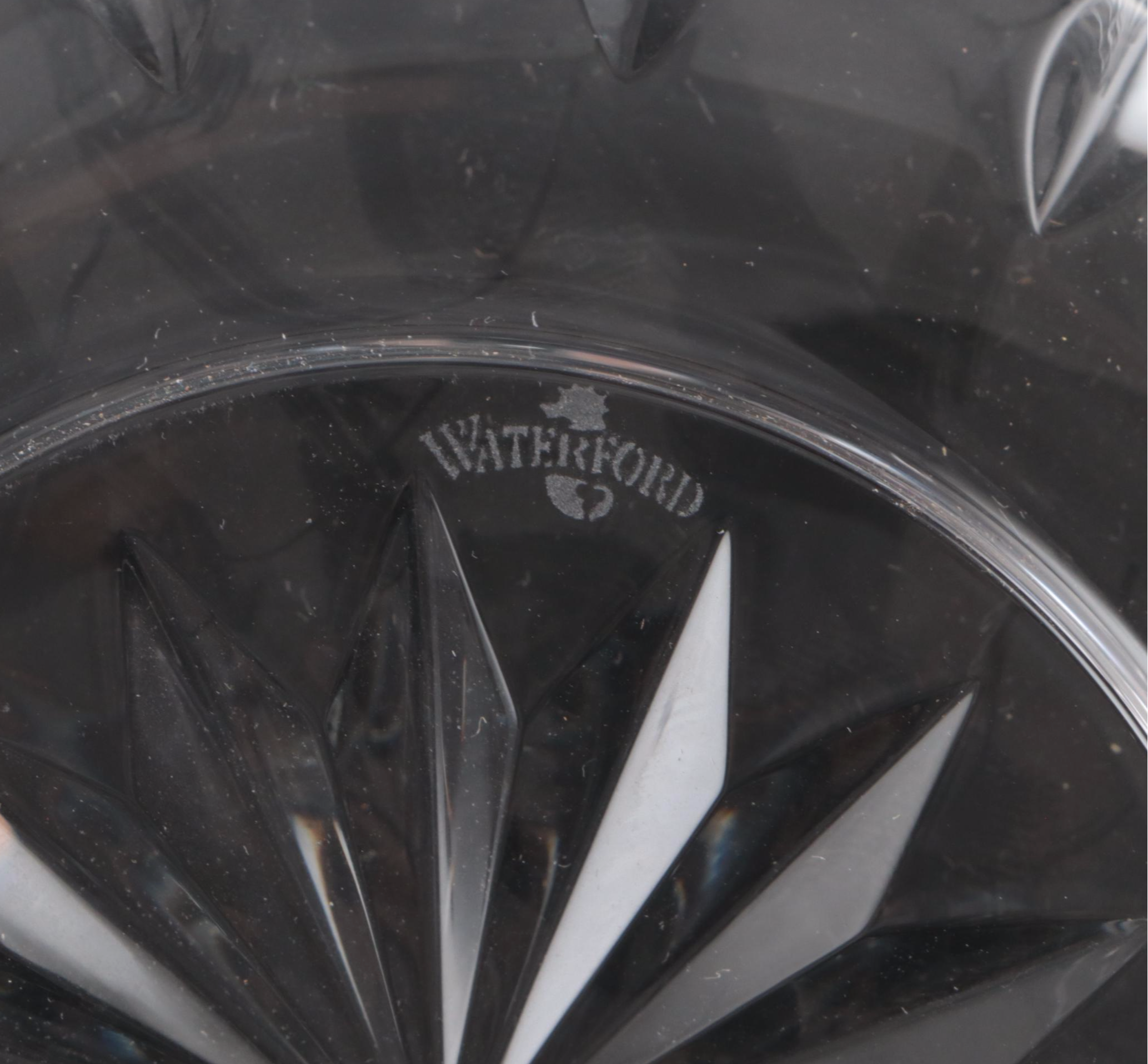 Waterford "Lismore" Biscuit Barrel and "Dolmen" Footed Bowls