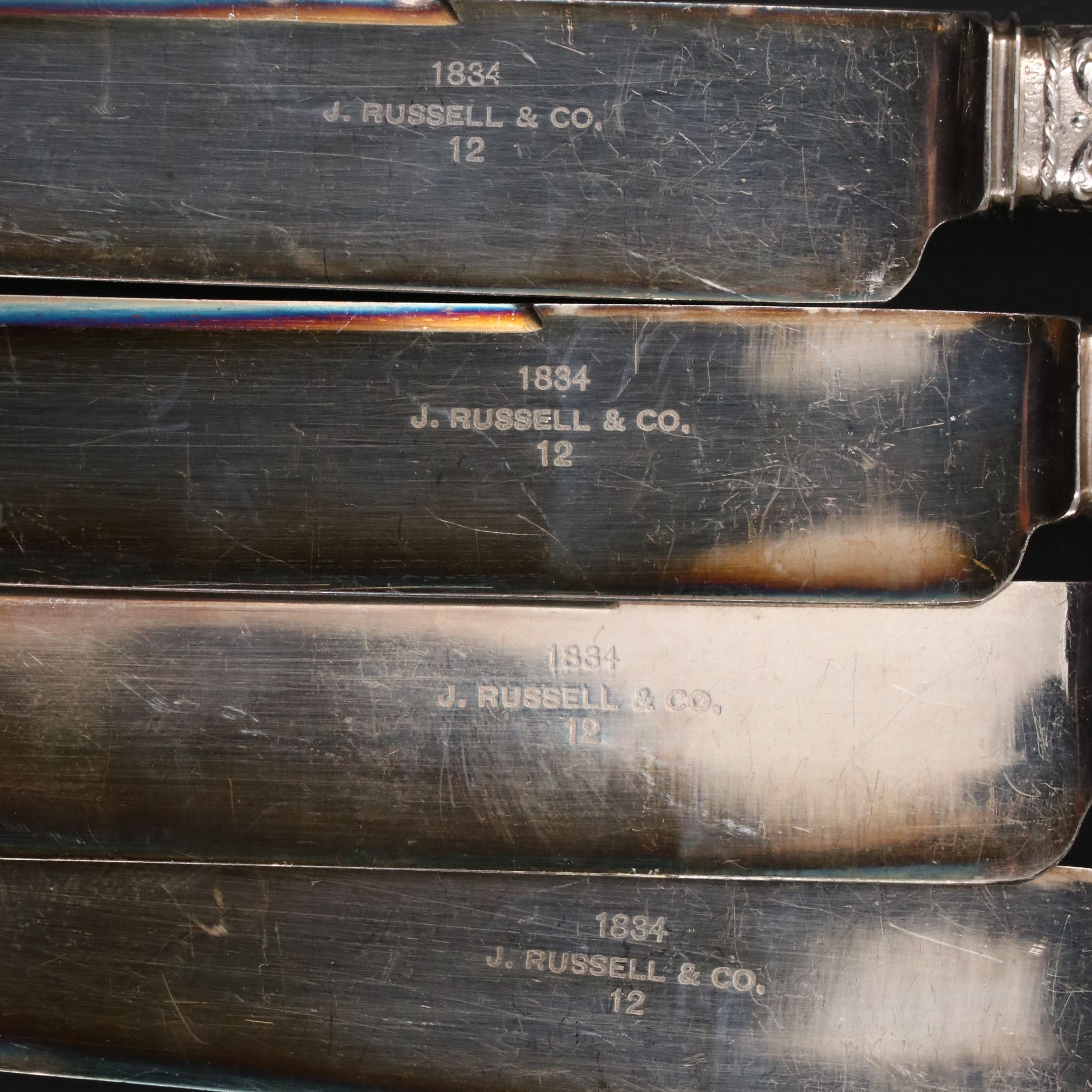 Landers, Frary, & Clark with Other Sterling Ferrule MOP Handled Flatware