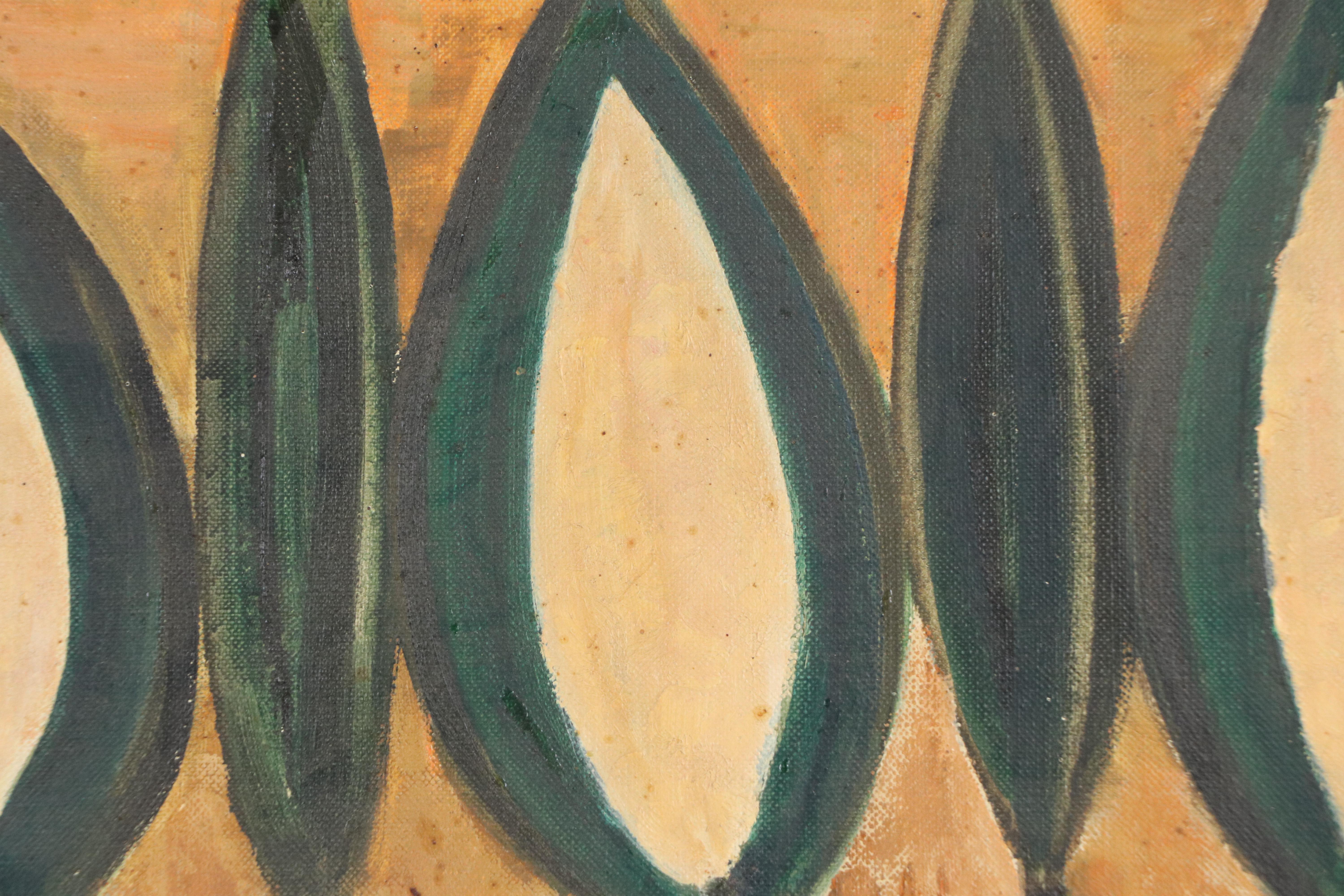 Pétion Still Life Oil Painting of Pitcher, Lemon, and Fruit Bowl, Mid-20th C.