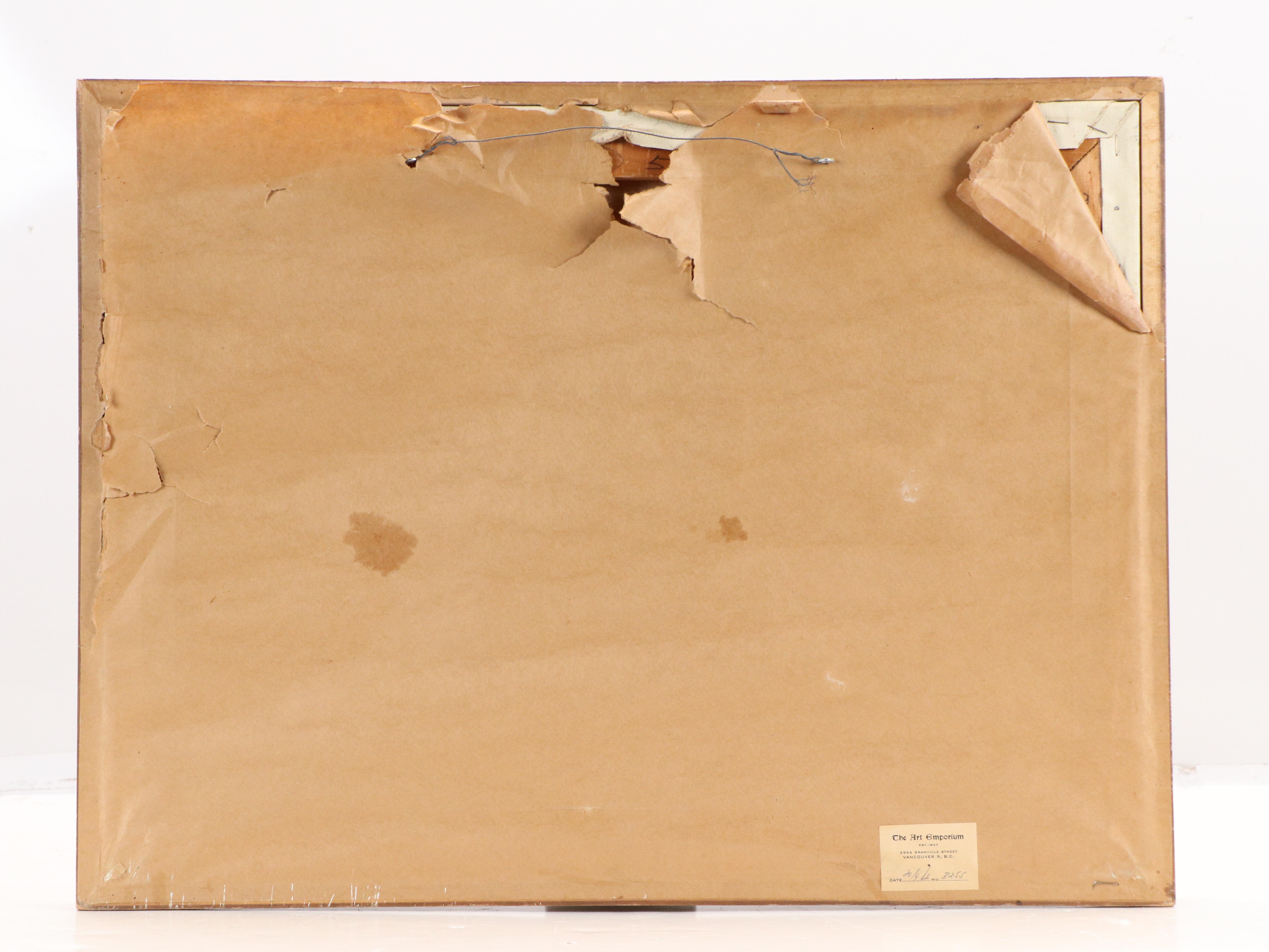 Pétion Still Life Oil Painting of Pitcher, Lemon, and Fruit Bowl, Mid-20th C.