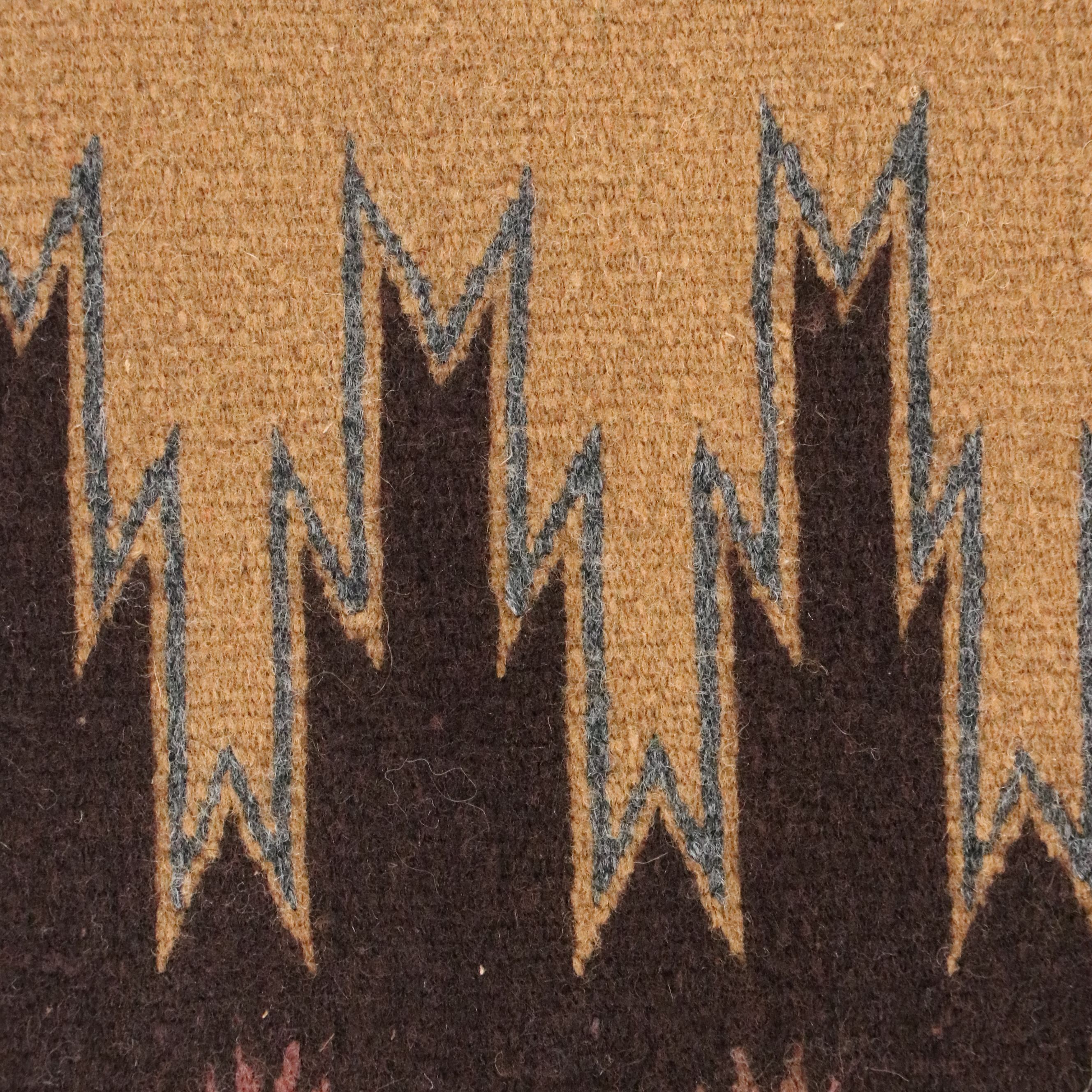 3' x 4'3 Handwoven Lola Yazzie Navajo Yei (men) Accent Rug