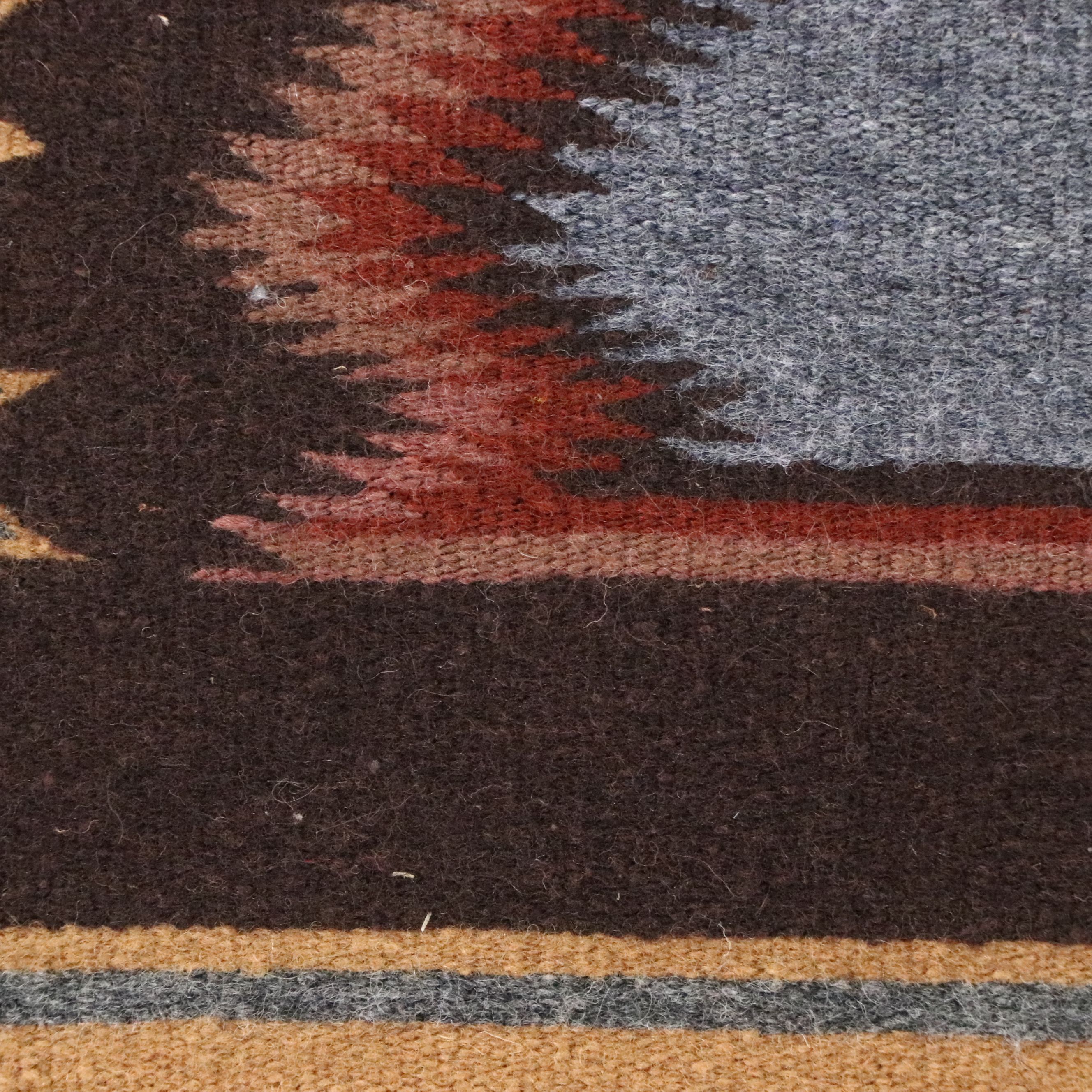 3' x 4'3 Handwoven Lola Yazzie Navajo Yei (men) Accent Rug