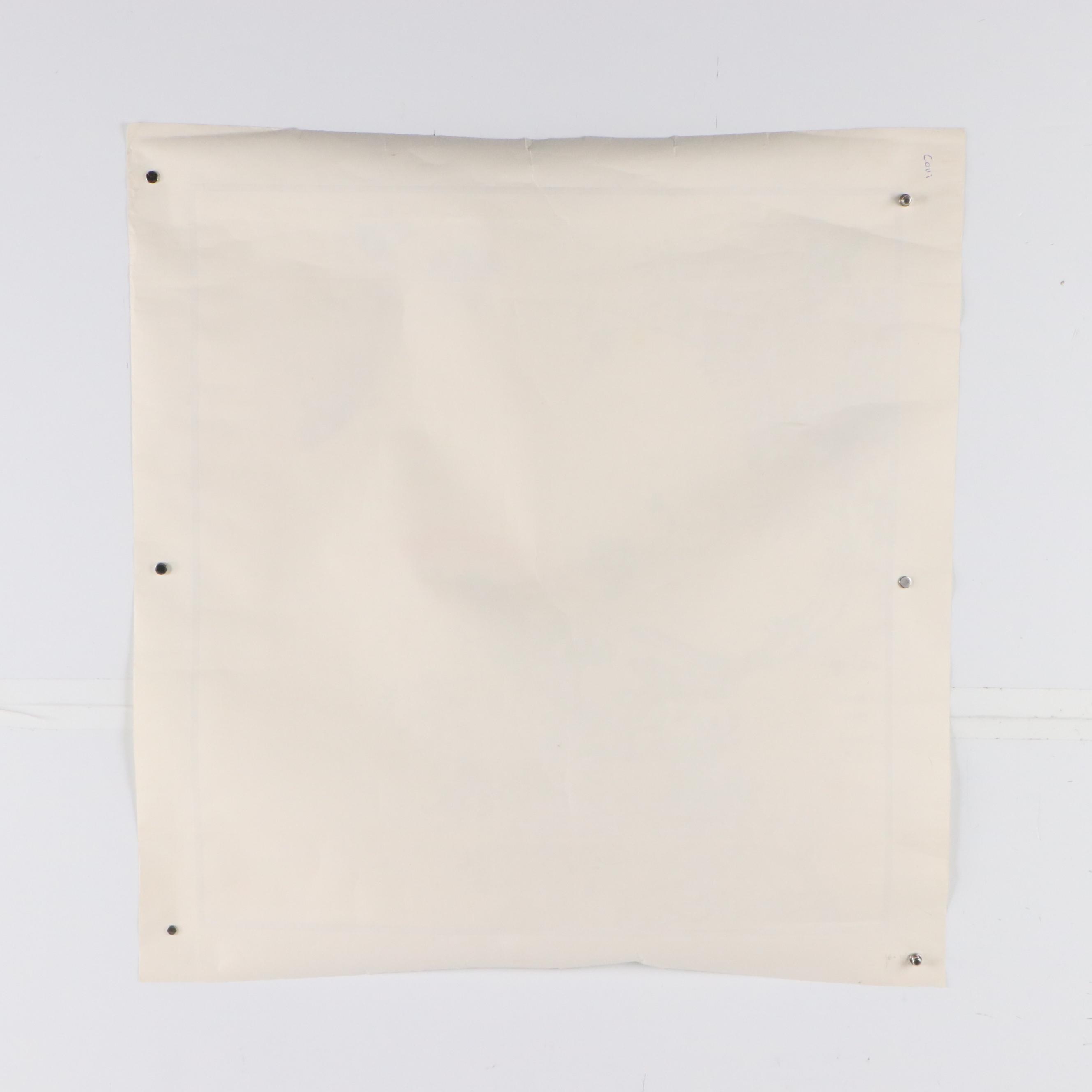 Chinese School Watercolor Painting of Koi Fish and Flowers