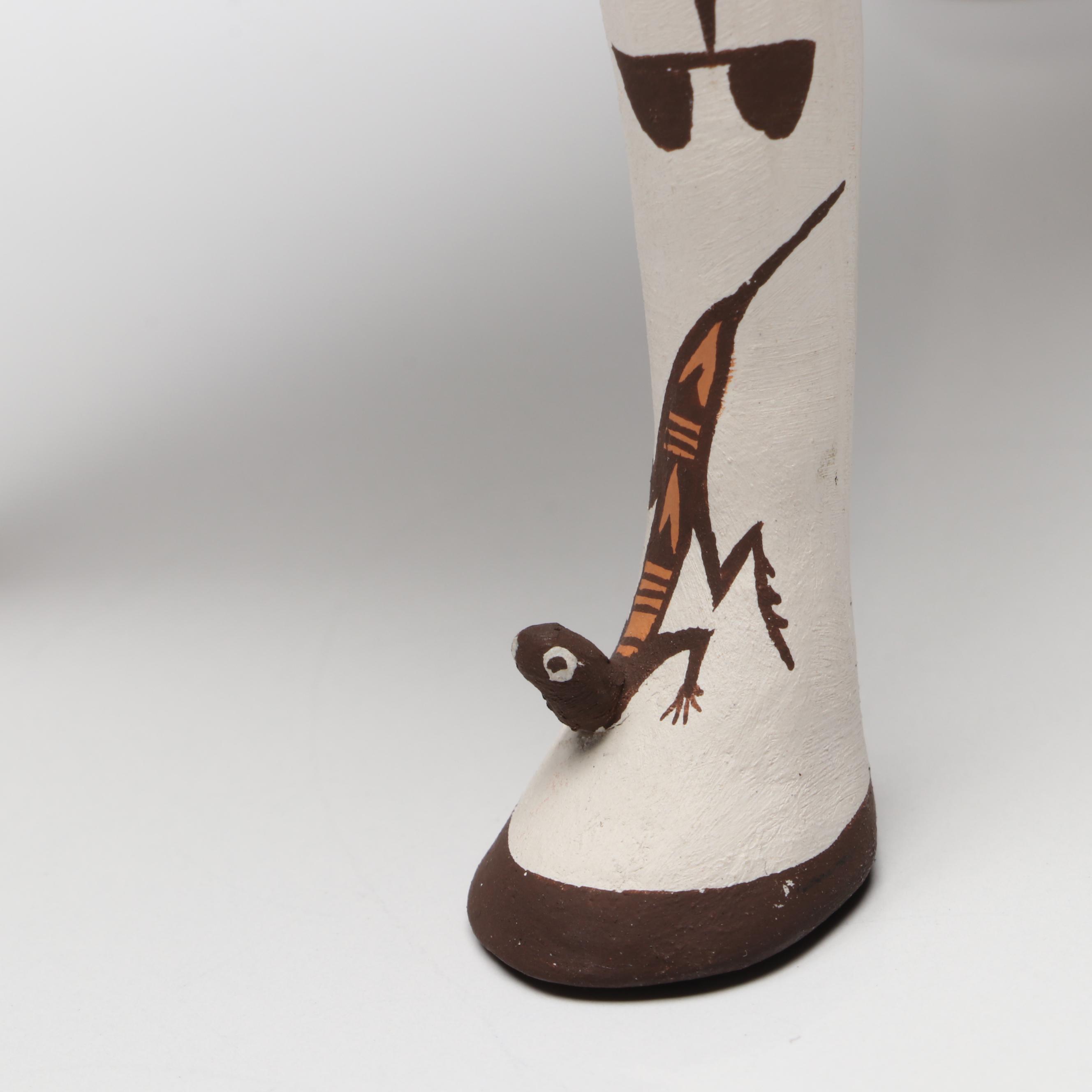 Judy Lewis Acoma Pueblo Pottery Polychrome Giraffe