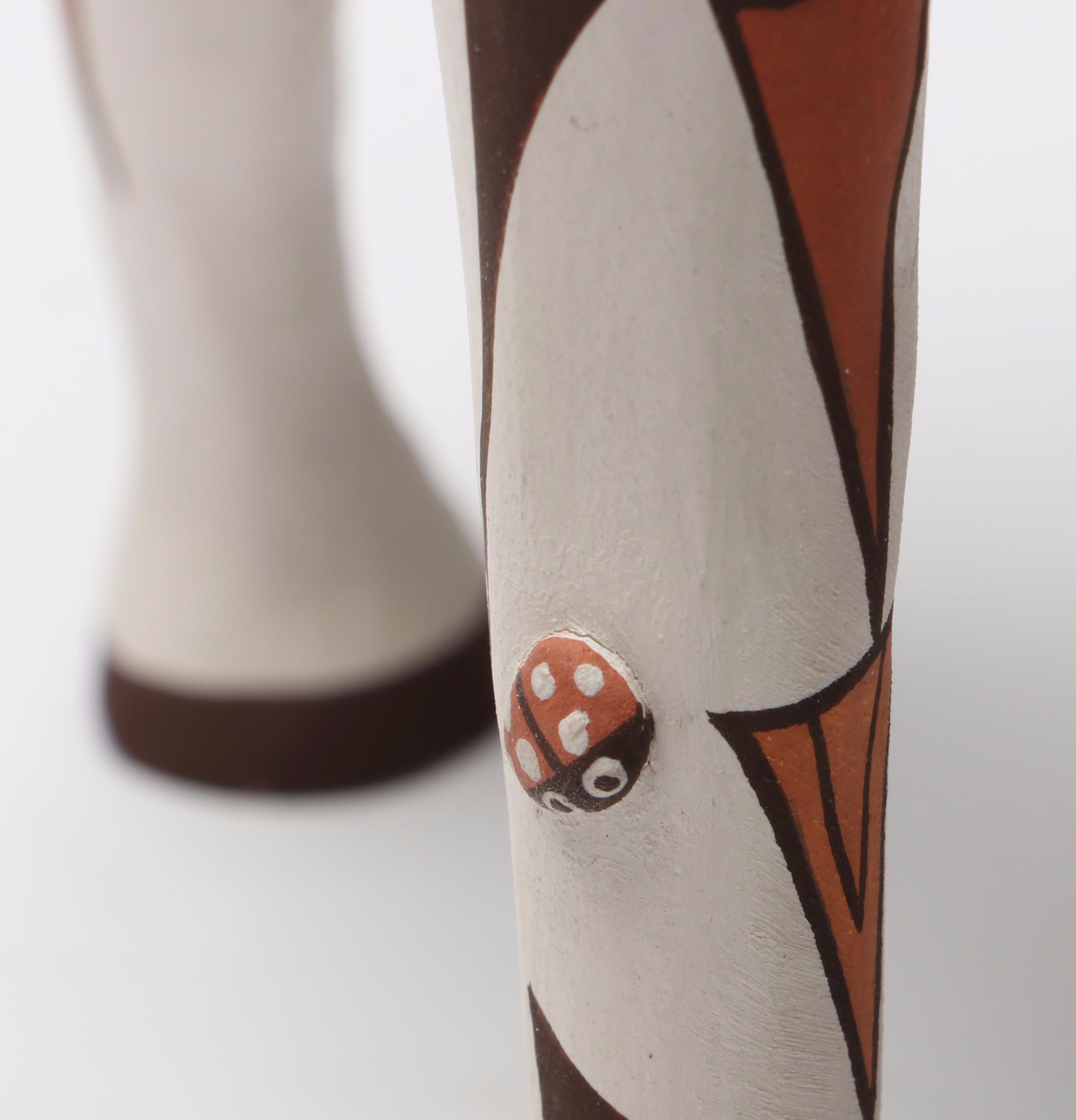 Judy Lewis Acoma Pueblo Pottery Polychrome Giraffe