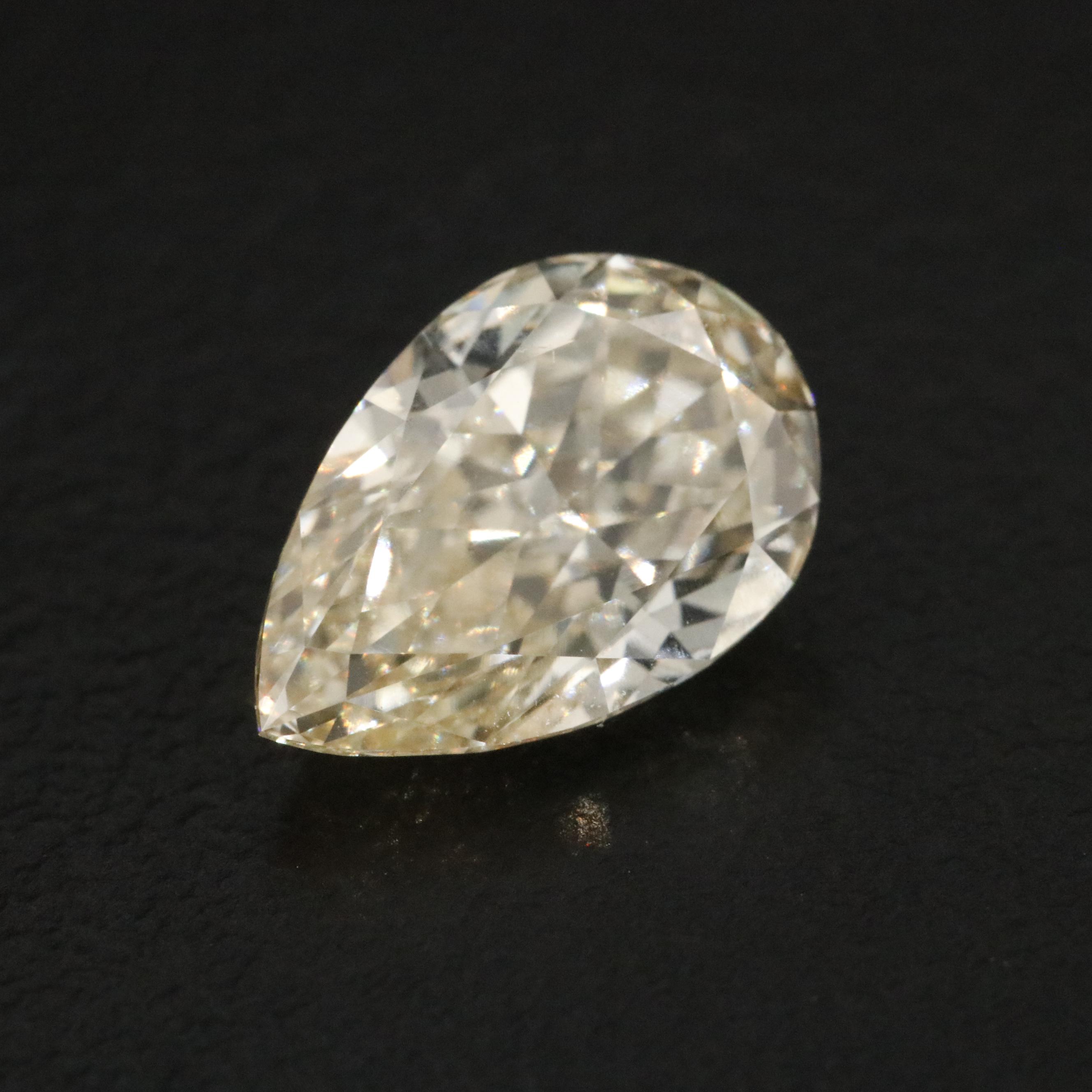 Loose 2.01 CT Lab Grown Fancy Yellow Diamond with IGI Report