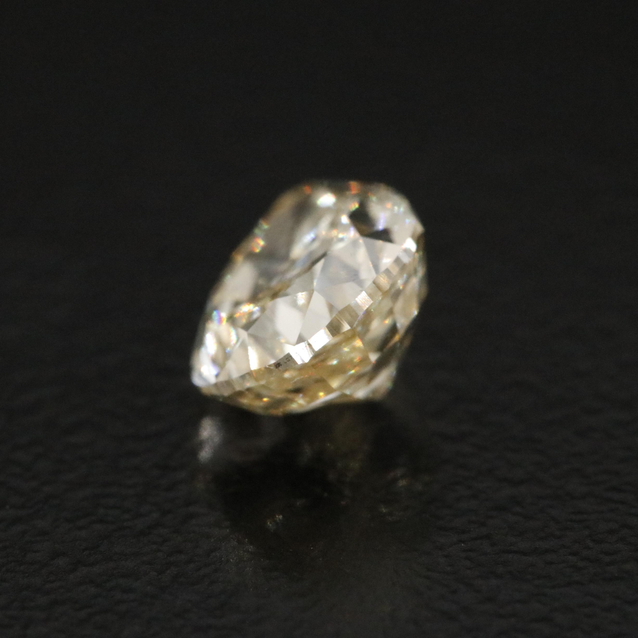 Loose 2.01 CT Lab Grown Fancy Yellow Diamond with IGI Report