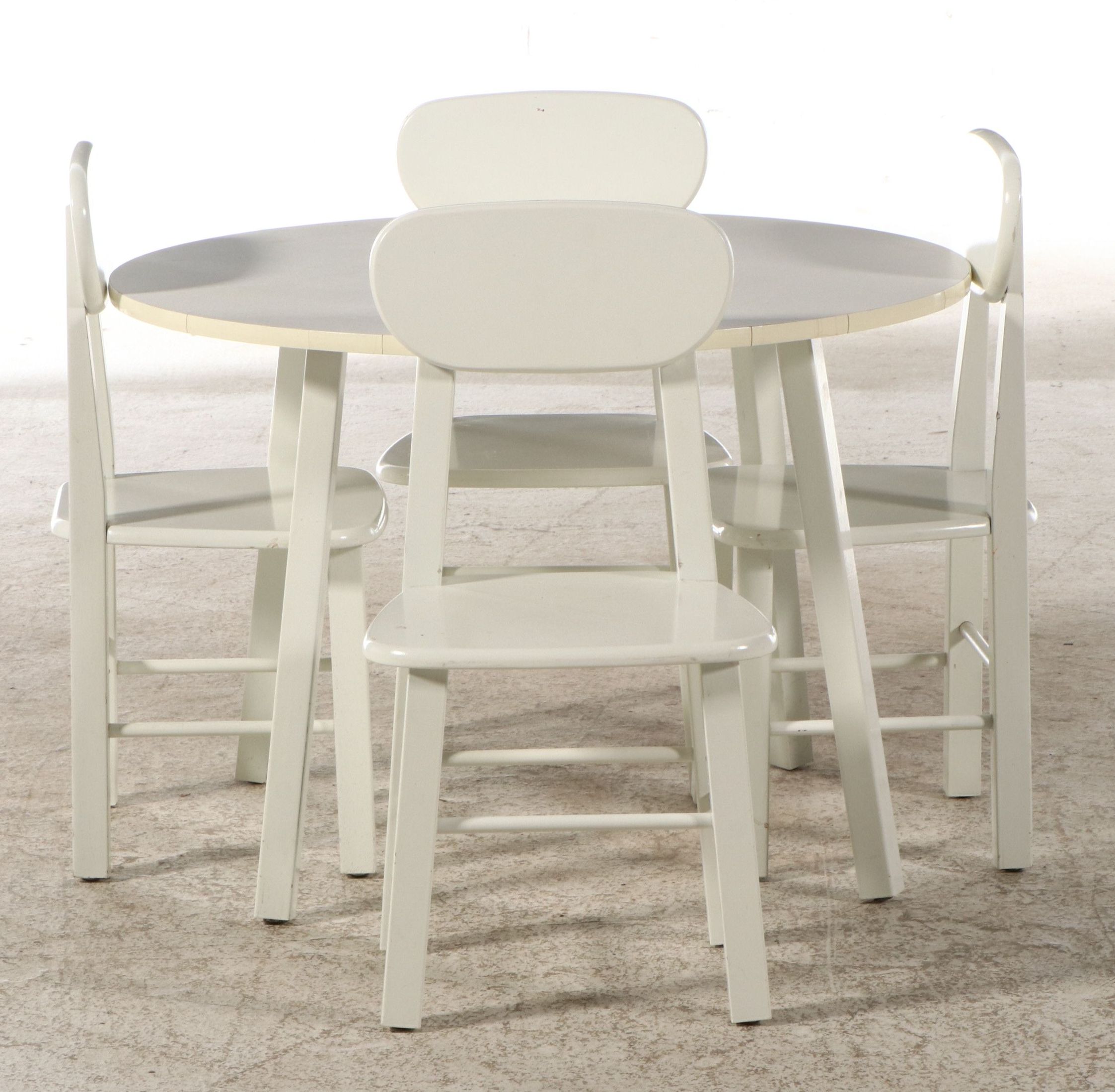 Set of Five Painted Wooden Children's Dining Set