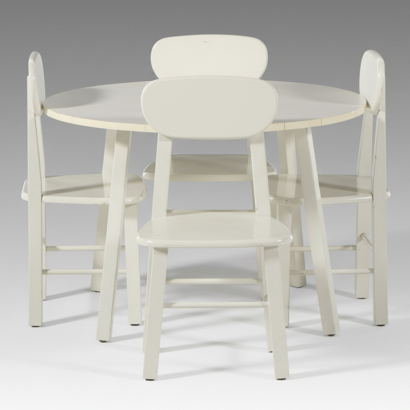 Set of Five Painted Wooden Children's Dining Set