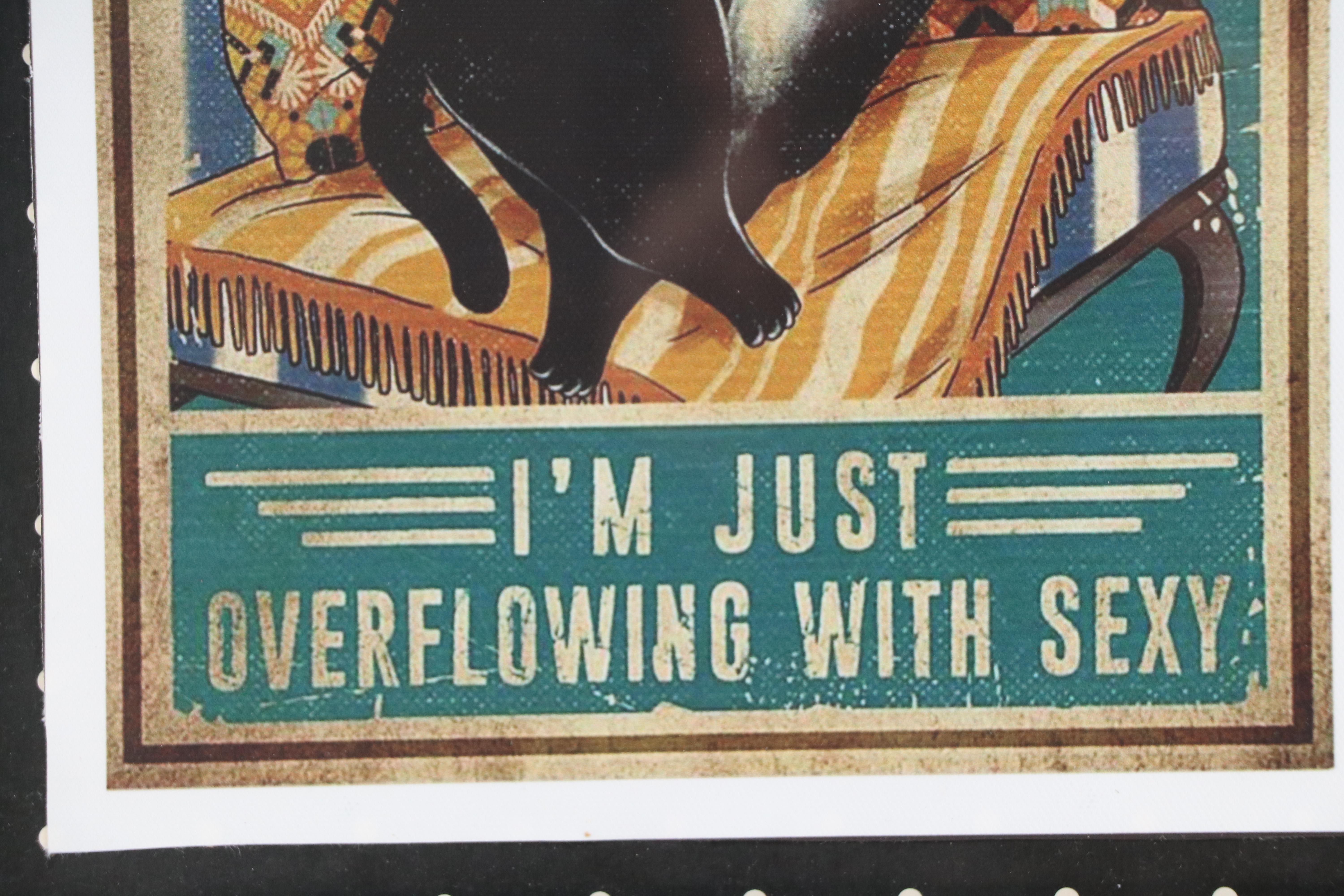 Giclée Canvas Print of Seated Cat, 21st Century