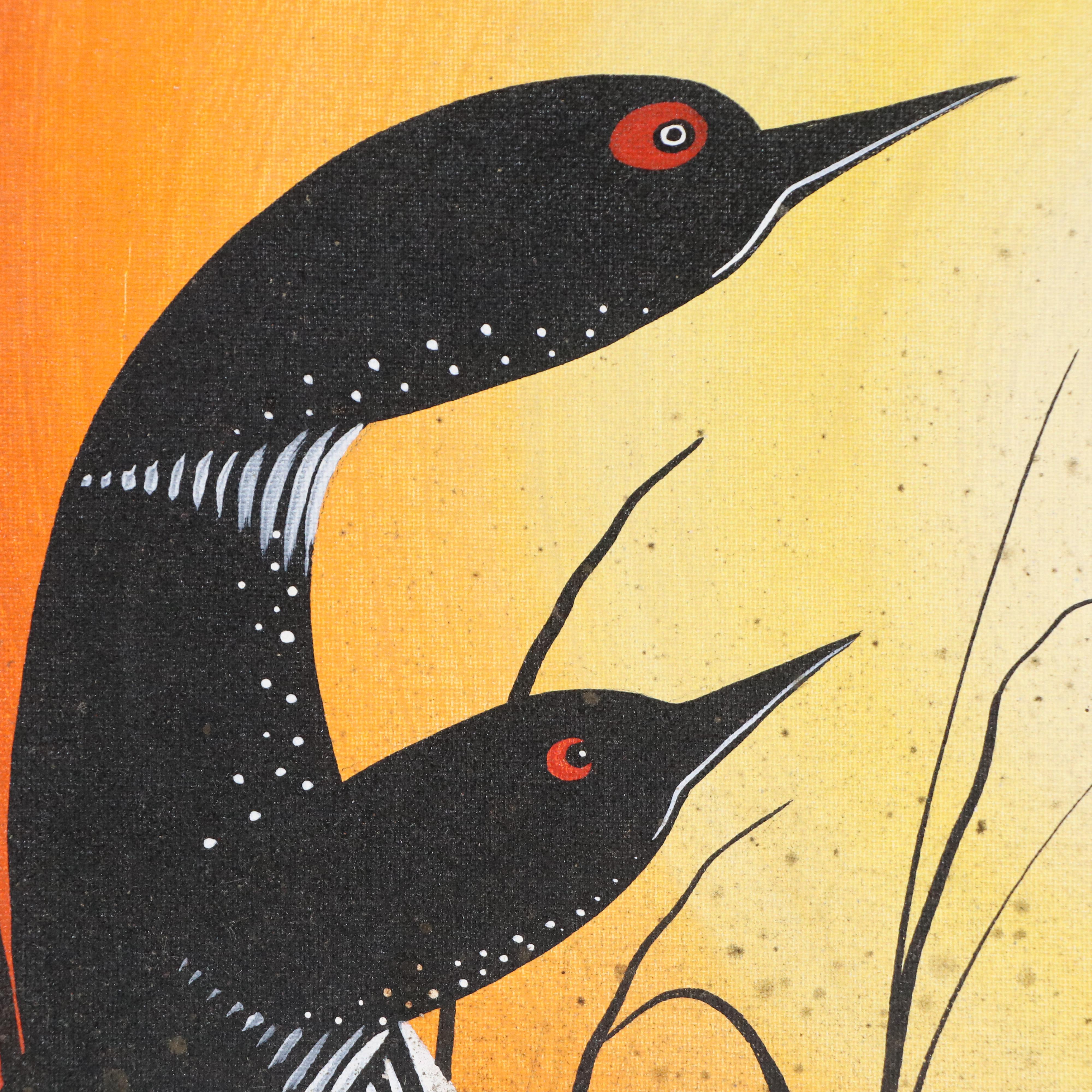 Stanley Panamick Acrylic Painting "Waiting," 1988