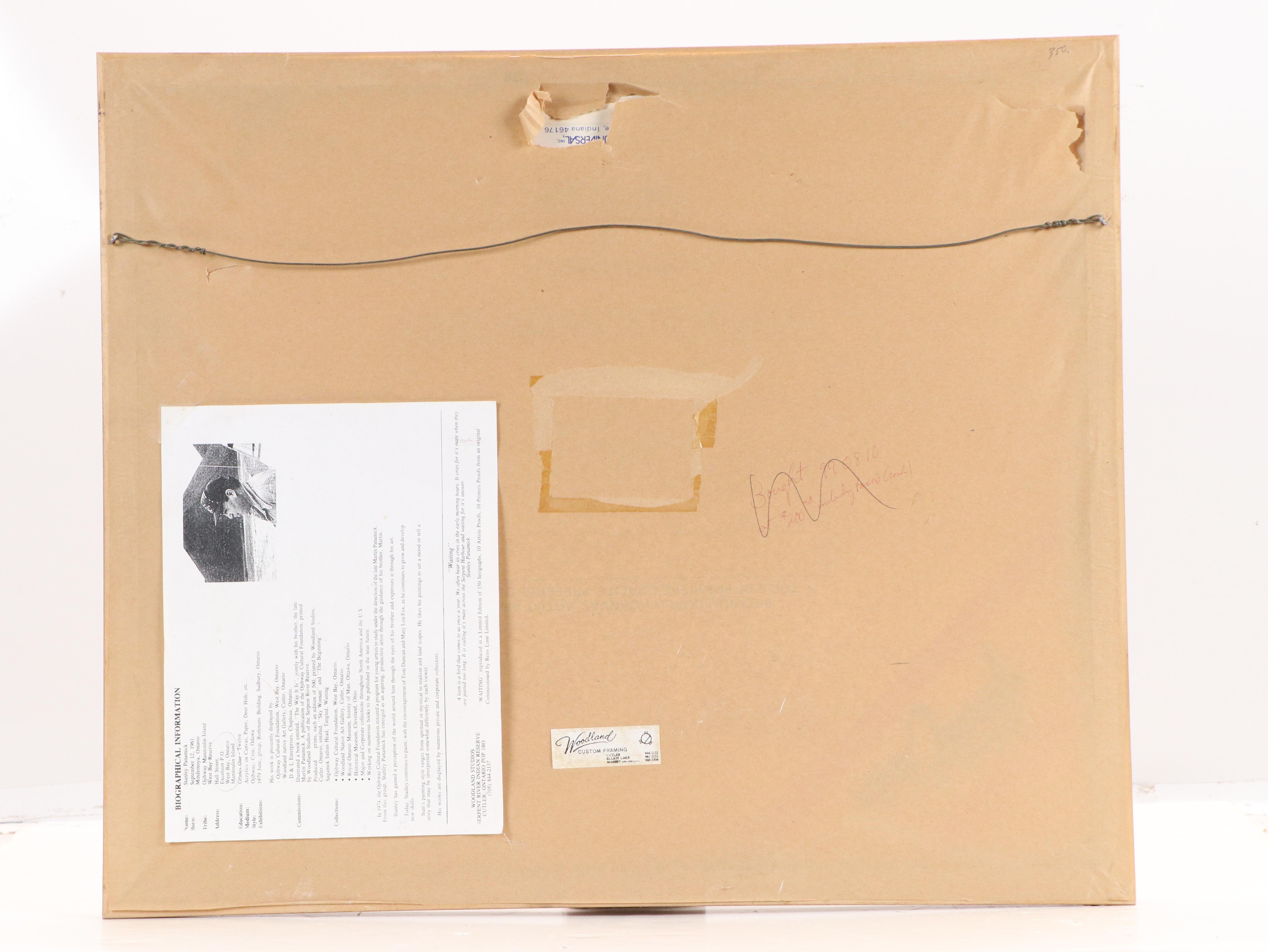 Stanley Panamick Acrylic Painting "Waiting," 1988