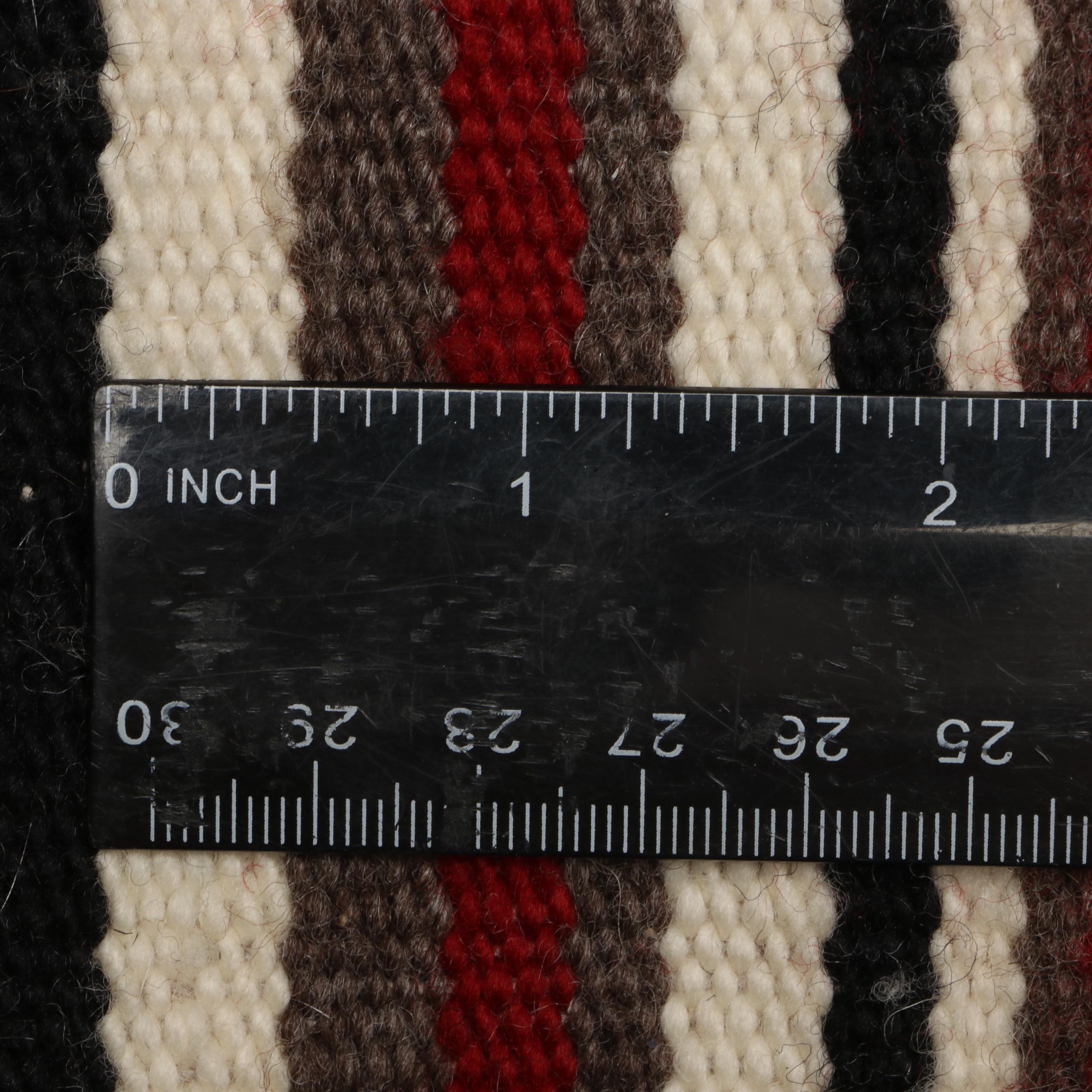 Handwoven Navajo Eye Dazzler Mat with Round Textile