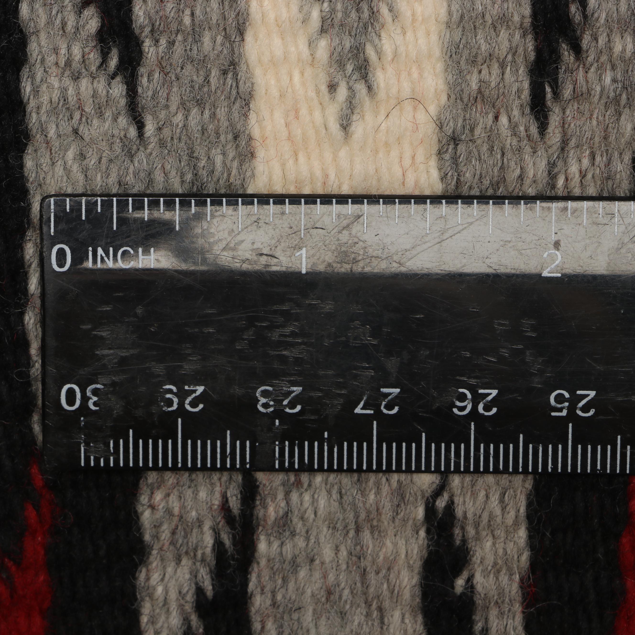 Handwoven Navajo Eye Dazzler Mat with Round Textile