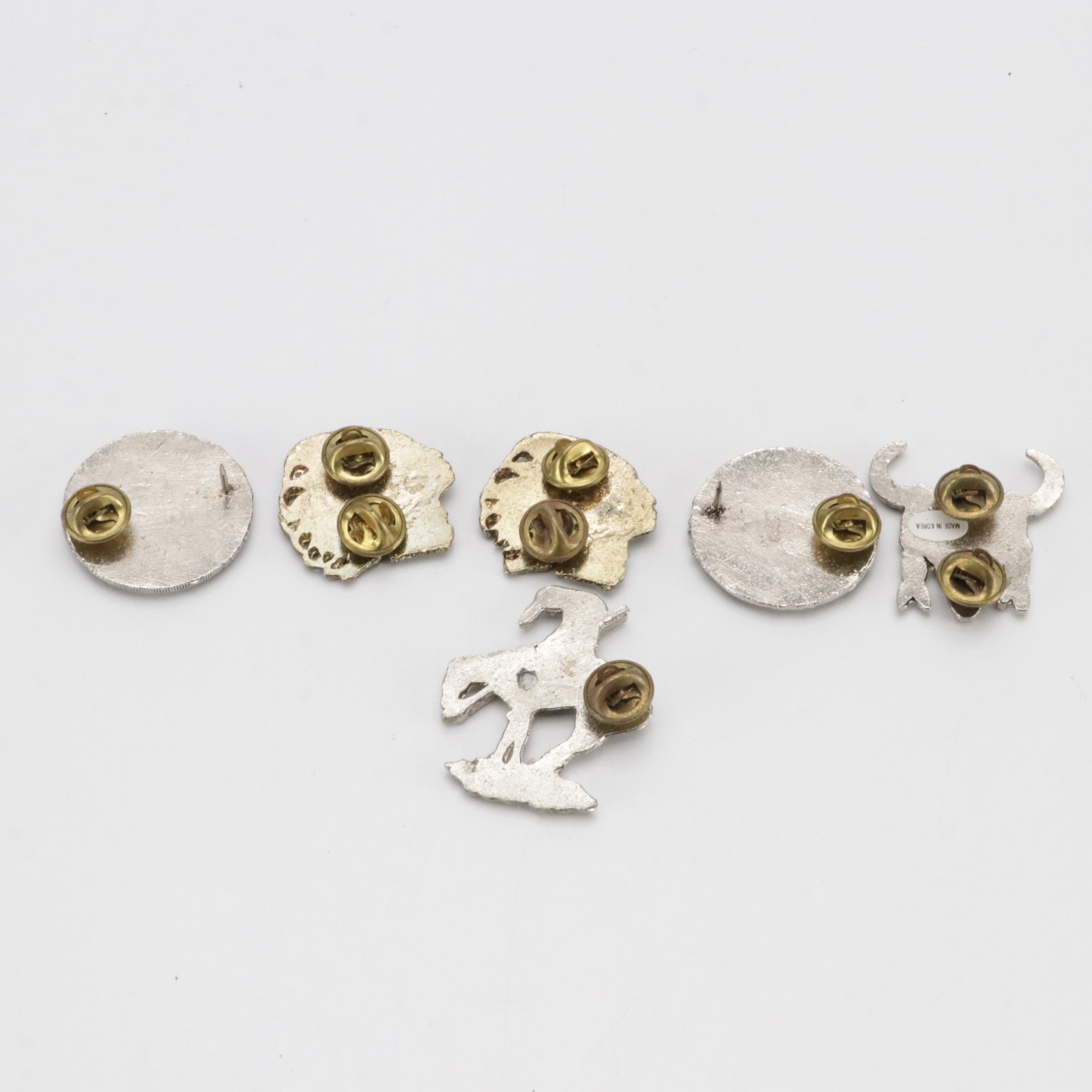 Liberty 1932, and Other Native American Theme Metal Pins