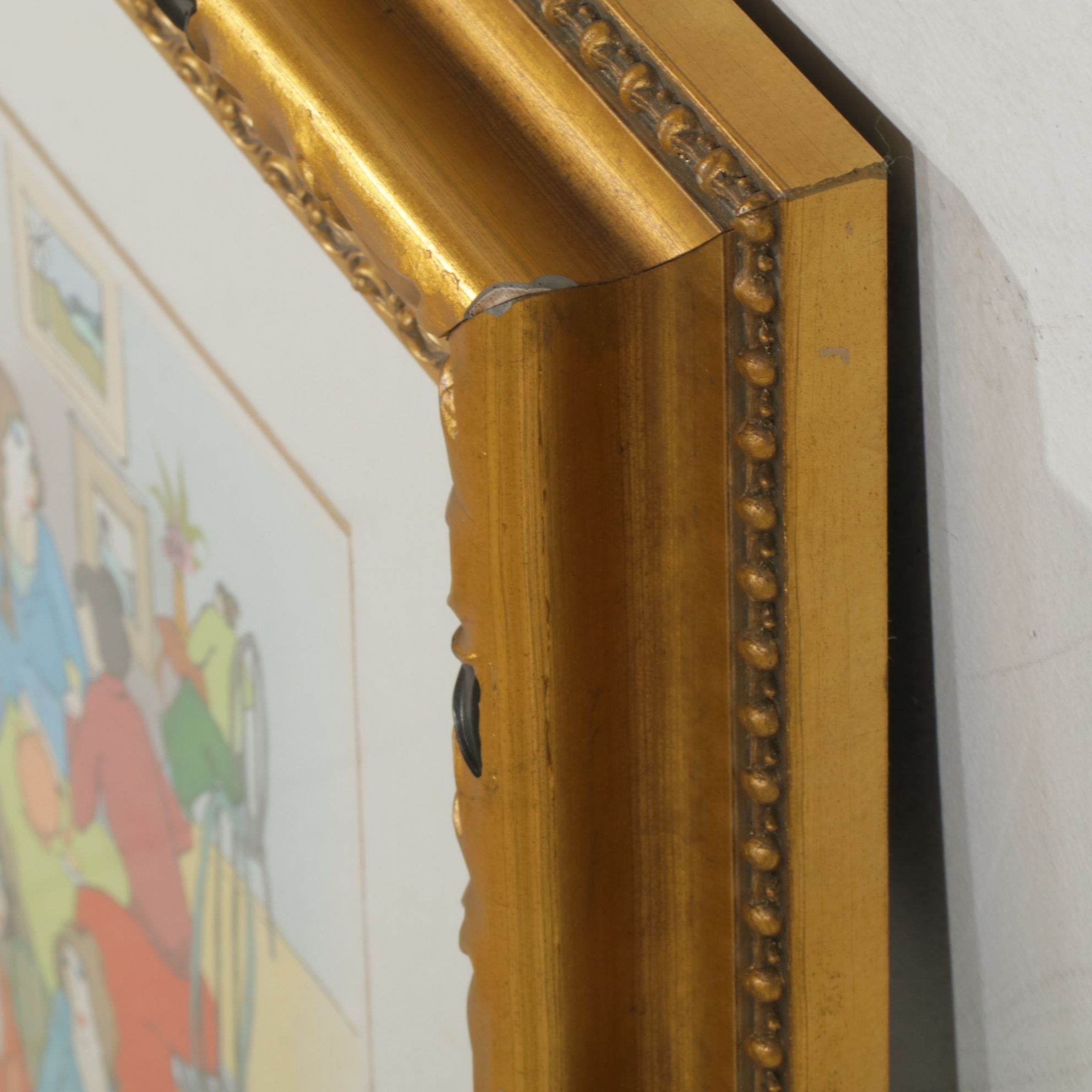 Itzchak Tarkay Impressionist Serigraph Scene "Sharing Secrets"