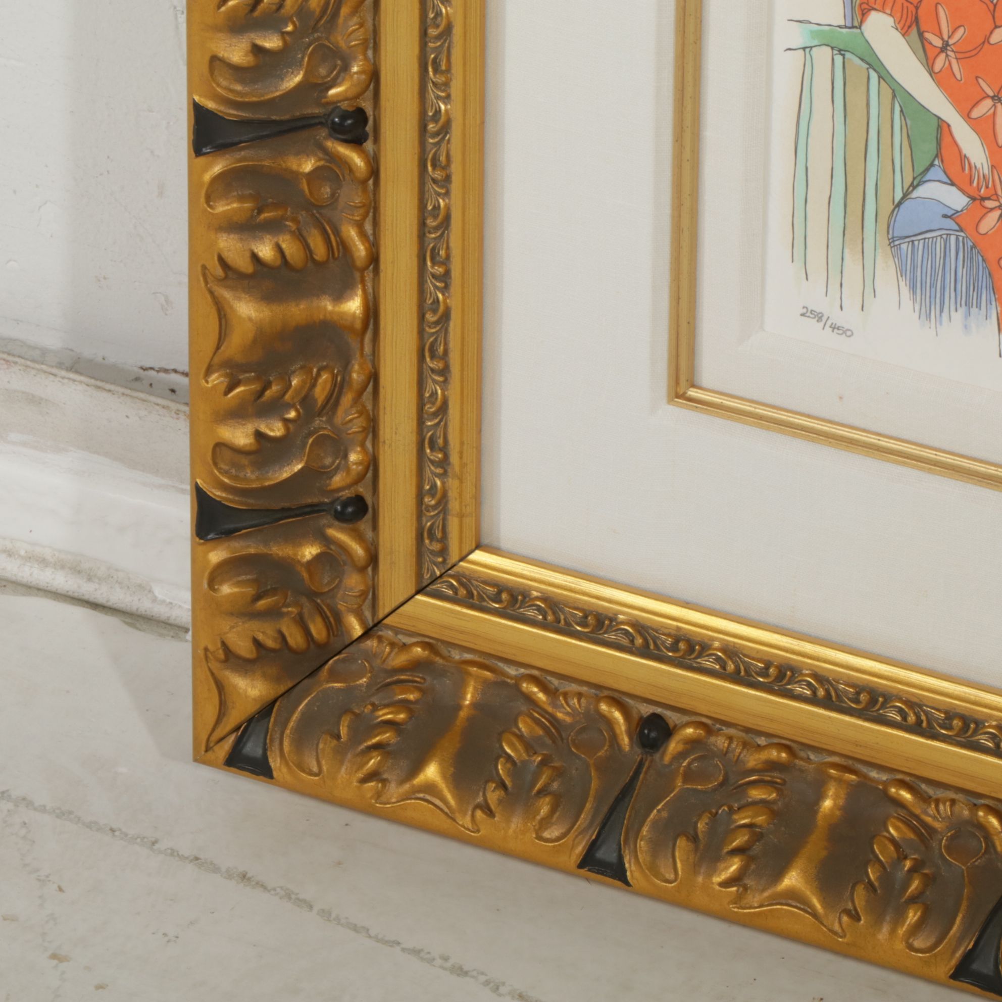 Itzchak Tarkay Impressionist Serigraph Scene "Sharing Secrets"