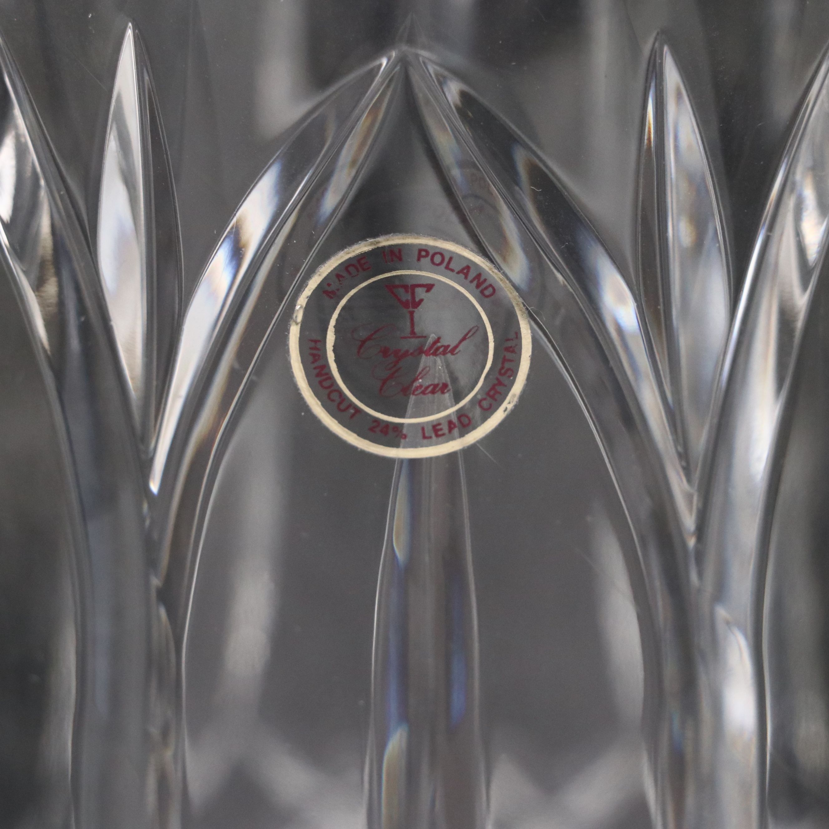 Crystal Clear and Other Facet Cut Crystal Vase