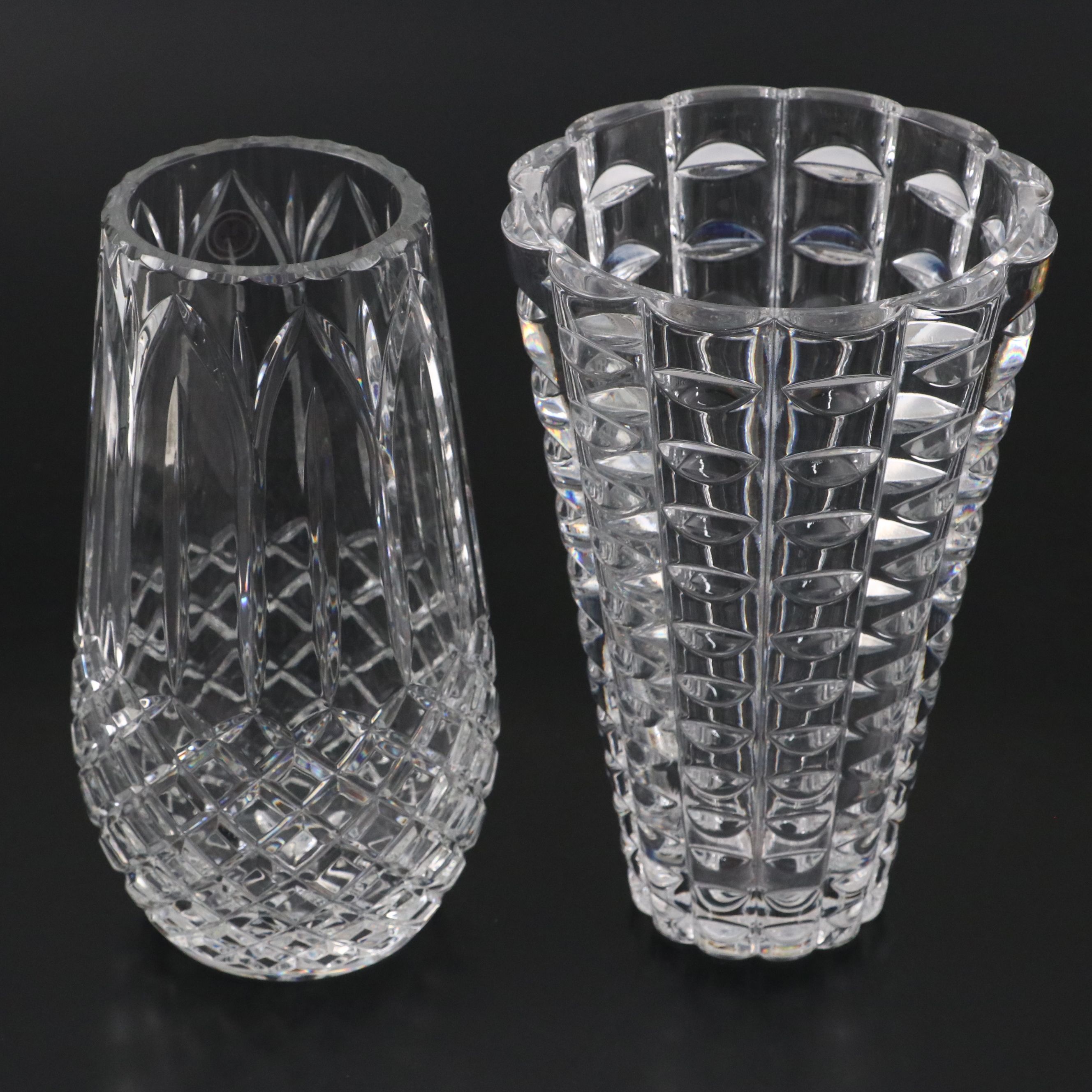 Crystal Clear and Other Facet Cut Crystal Vase