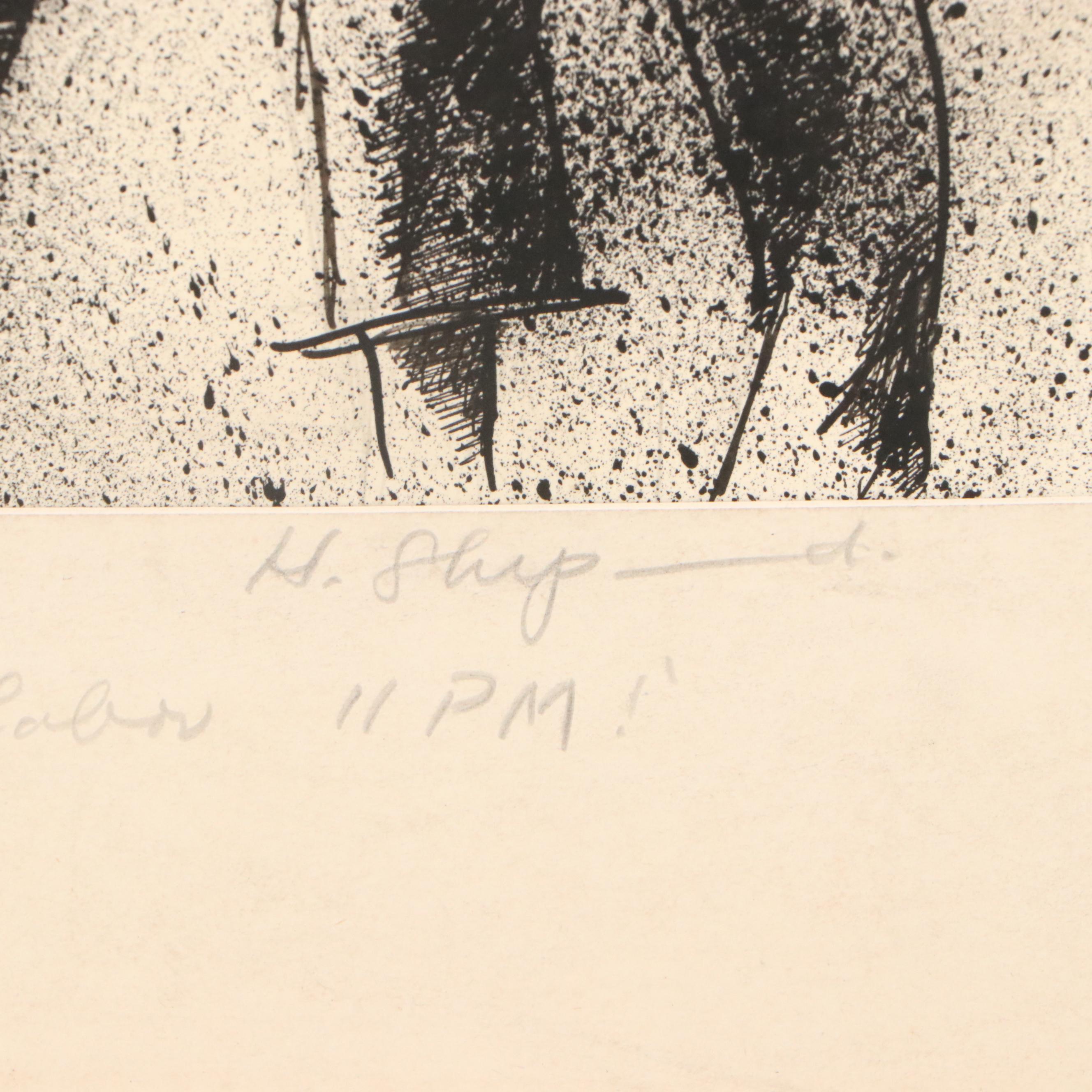 Harvey Shepard Ink and Graphite Political Cartoon Illustrations, Circa 1940s