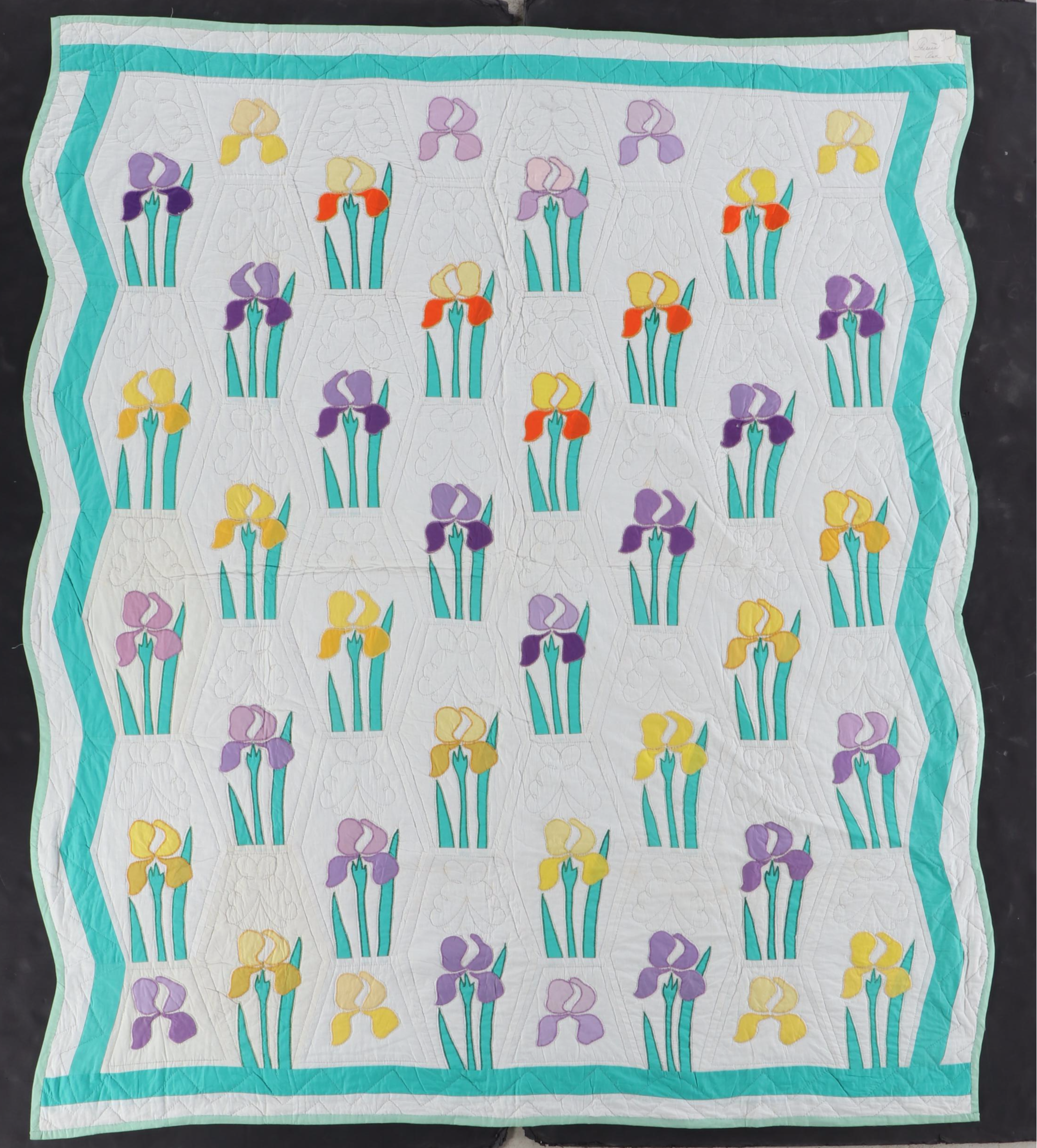 Hand-Pieced "Sunbonnet Sue" and Iris Blooms Appliquéd Quilts