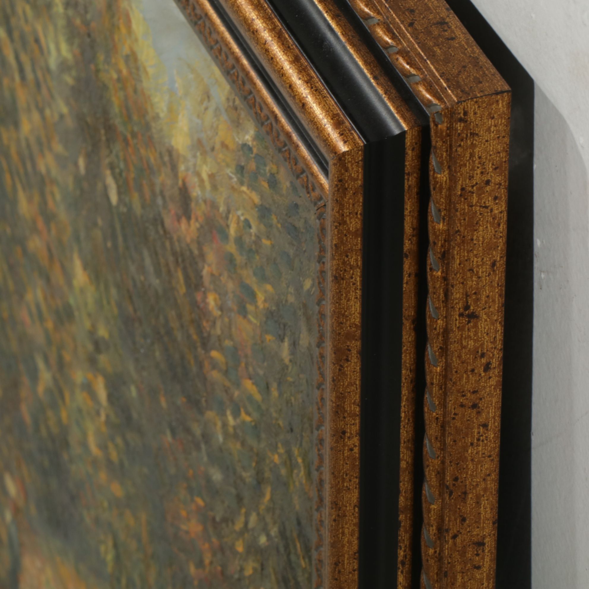 B. Gages Impressionist Oil Painting Scene of Travelers in a Forest