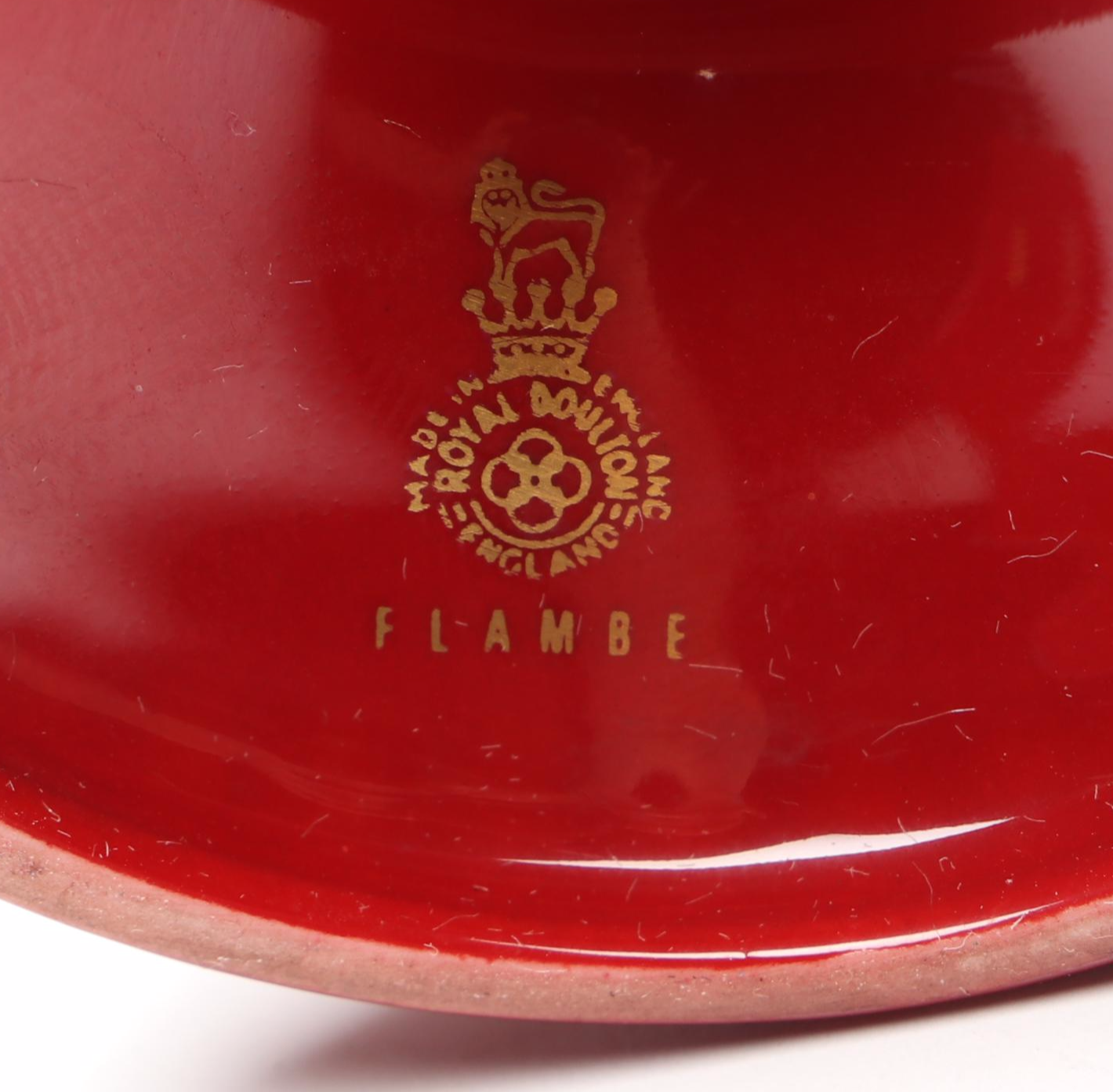 Royal Doulton Porcelain Flambé Egg with Stand