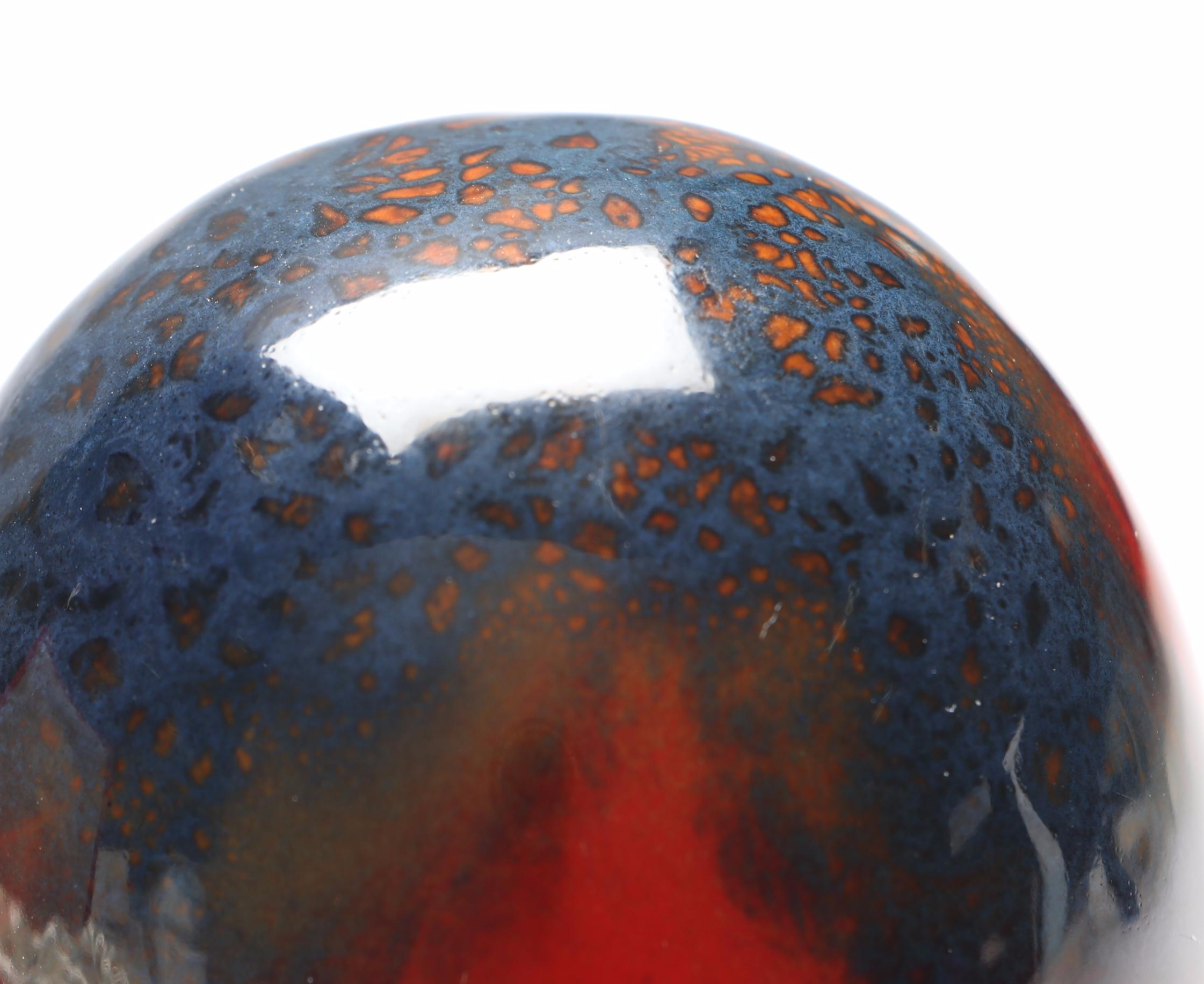 Royal Doulton Porcelain Flambé Egg with Stand