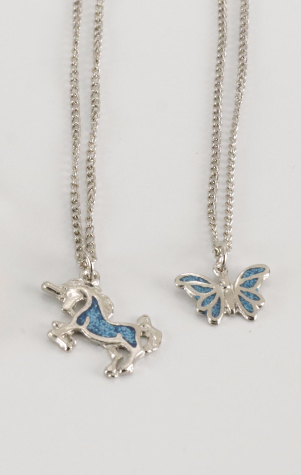 Mother of Pearl Spread Eagle, Silver Toned Dove, Butterfly and Other Necklaces