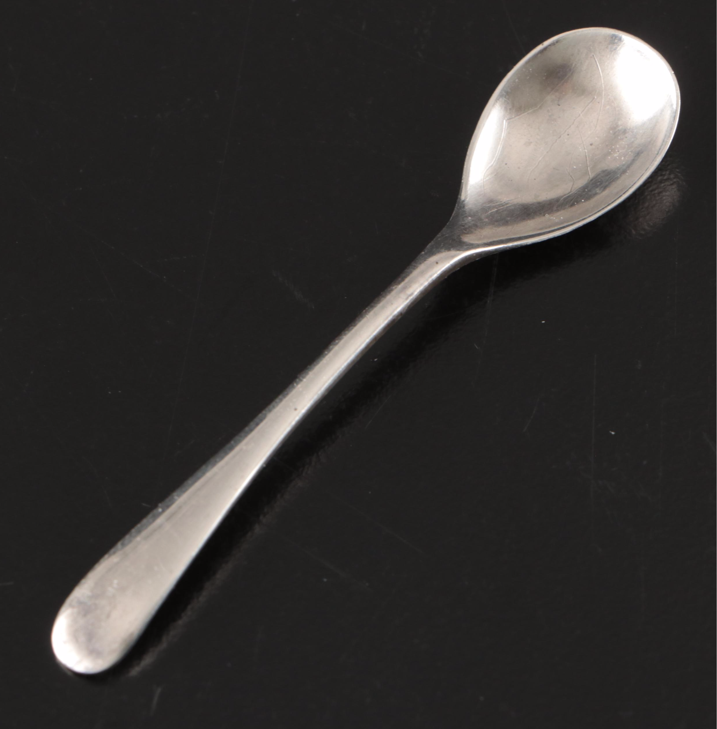 Georgian Style Mustard Pot with Docker & Burn Ltd Sterling Silver Spoon