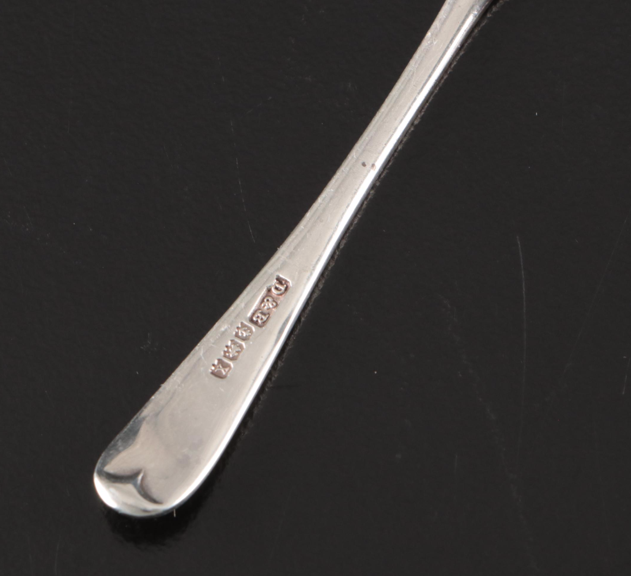 Georgian Style Mustard Pot with Docker & Burn Ltd Sterling Silver Spoon