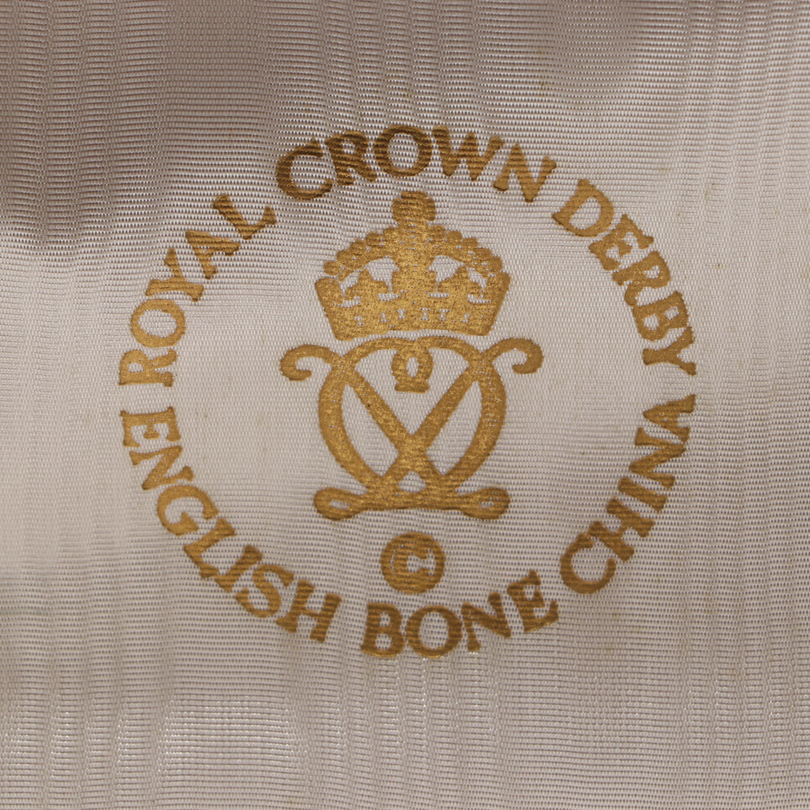 Royal Crown Derby English Bone China Gilt Cobalt Egg with Stand