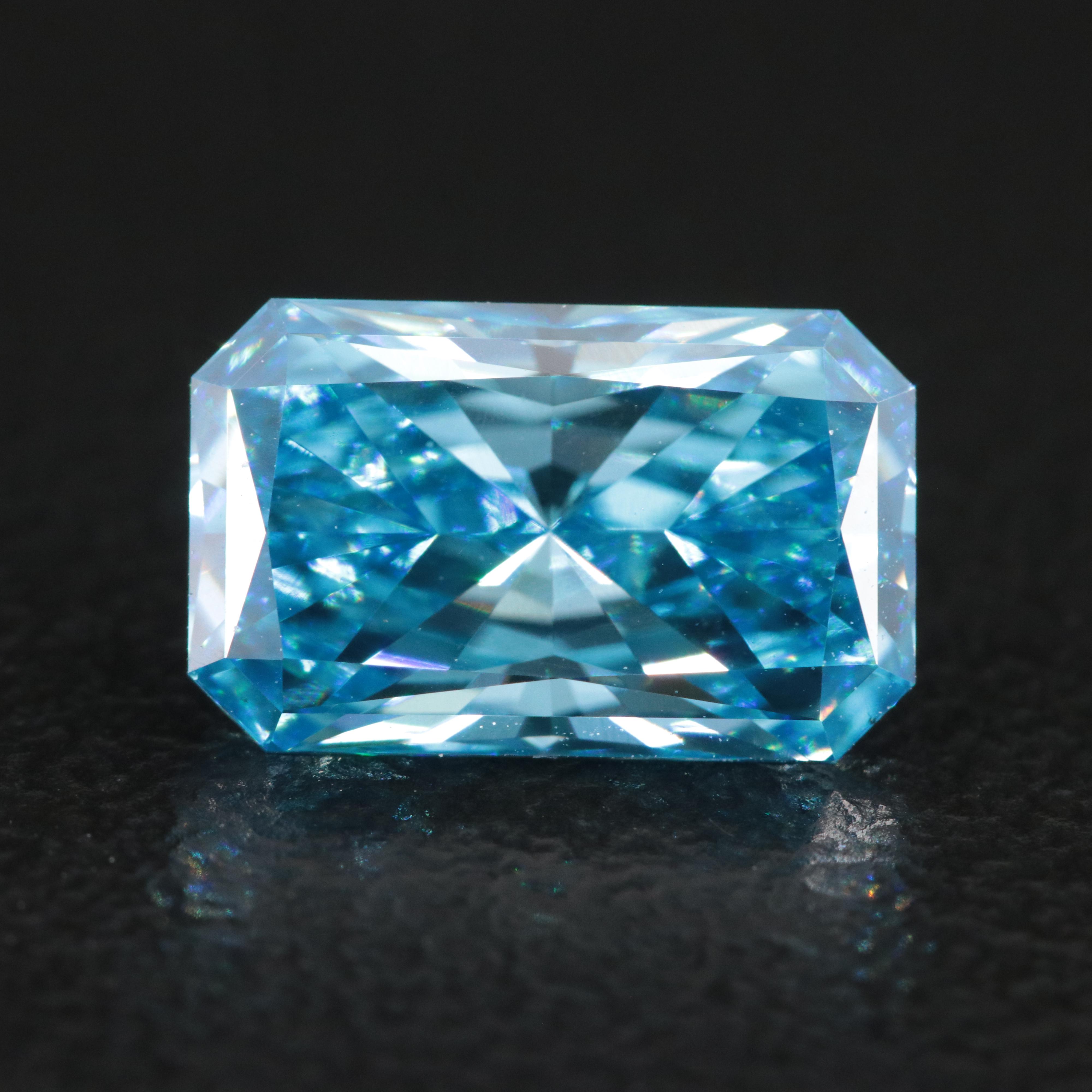 Loose 2.04 CT Lab Grown Fancy Blue Diamond with IGI Report