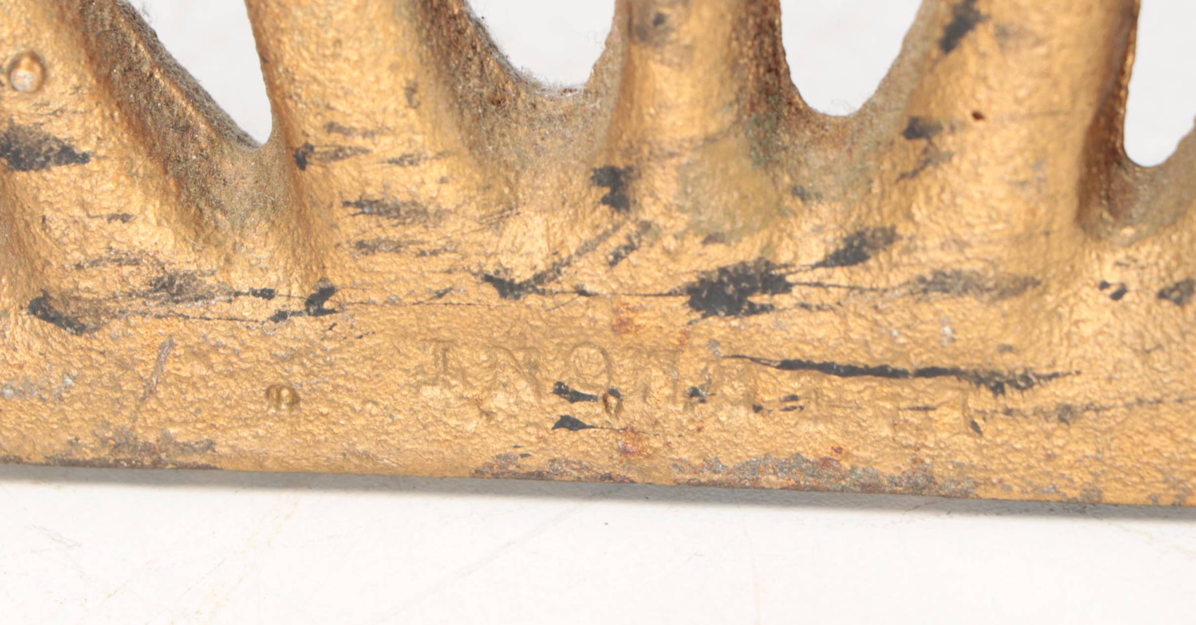 Hollywood Regency Style Gilt Metal Cattail Fire Screens, Mid to Late 20th C.