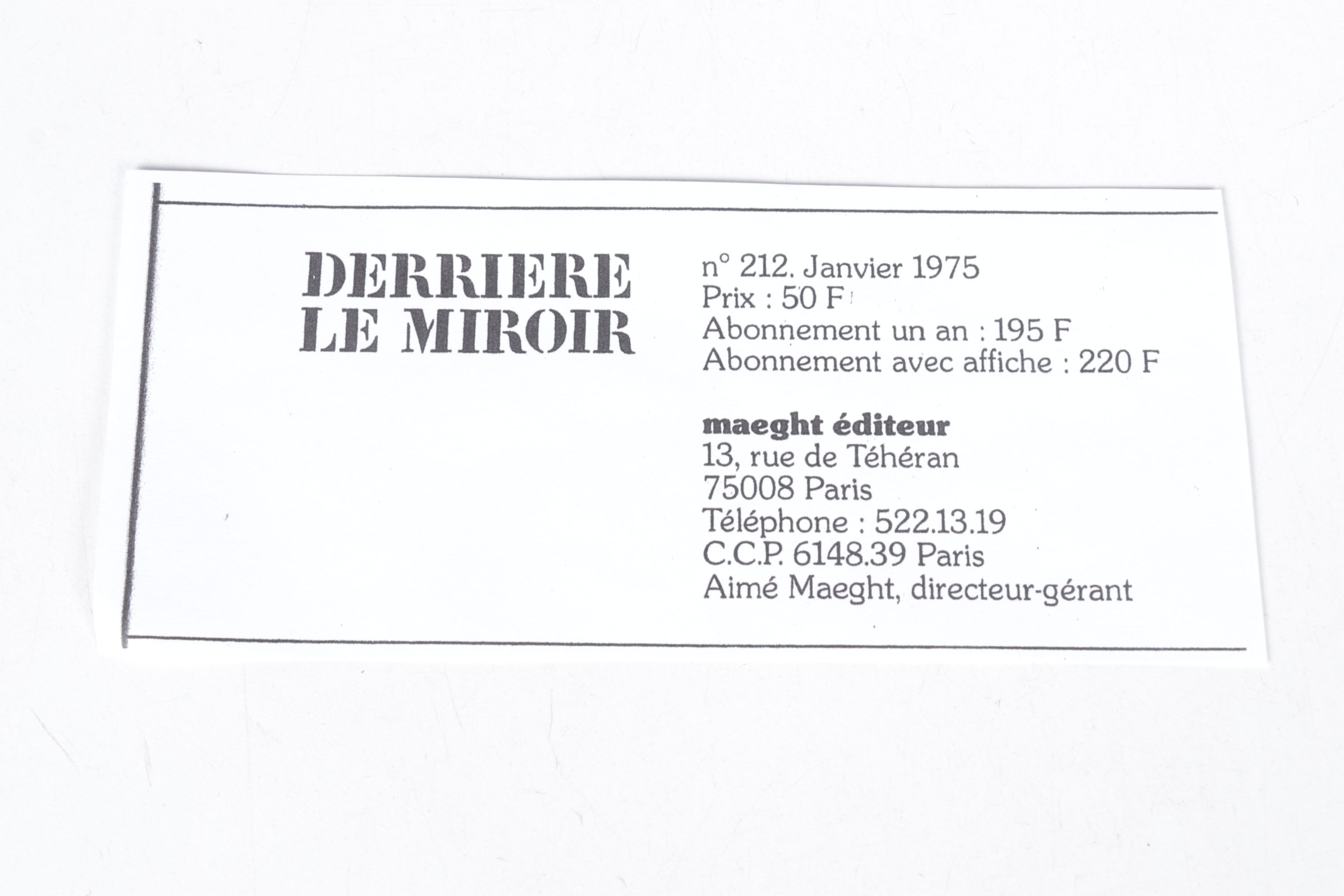 Alexander Calder Double-Page Lithograph for "Derrière le Miroir," 1975