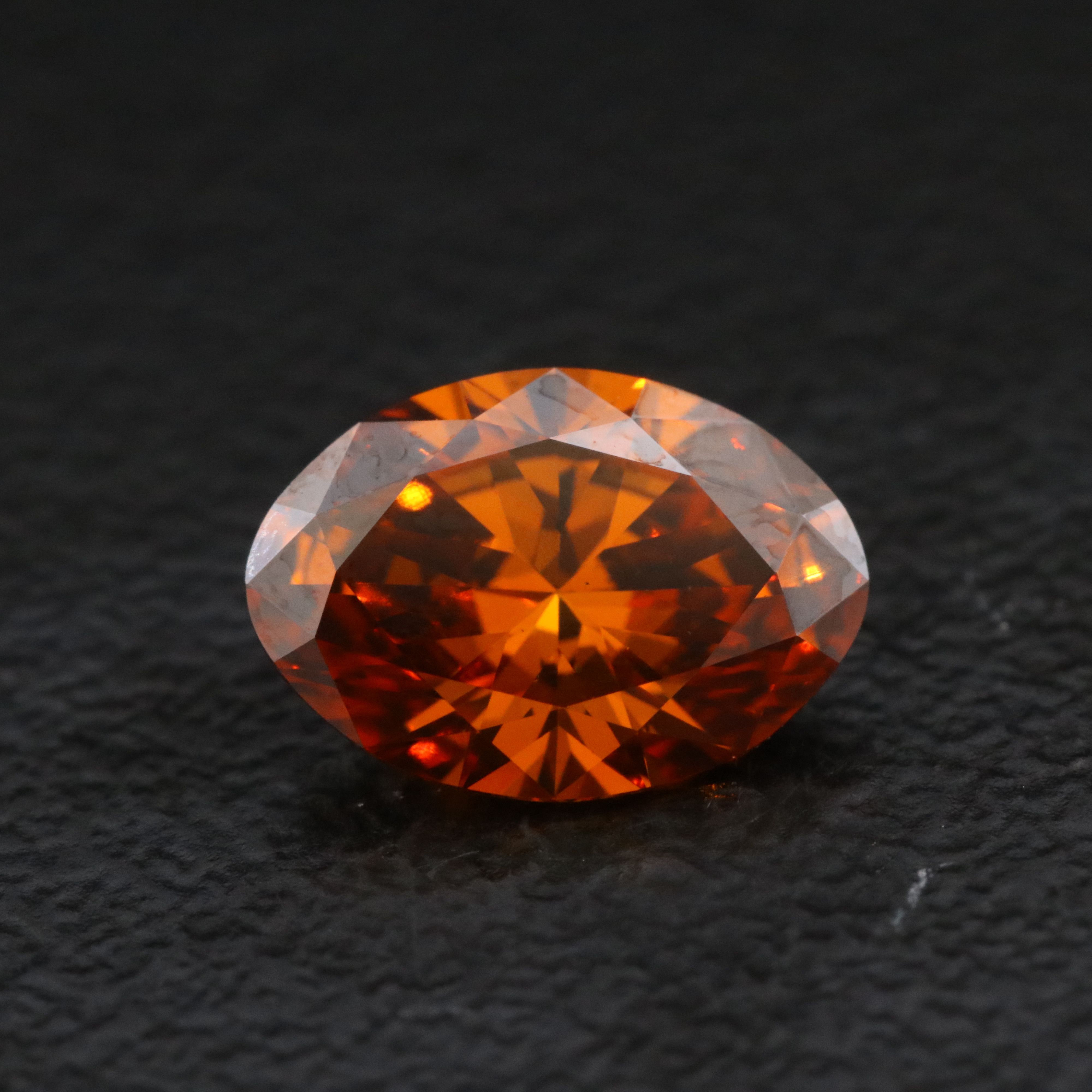 Loose 1.09 CT Lab Grown Fancy Orange Diamond with IGI Report