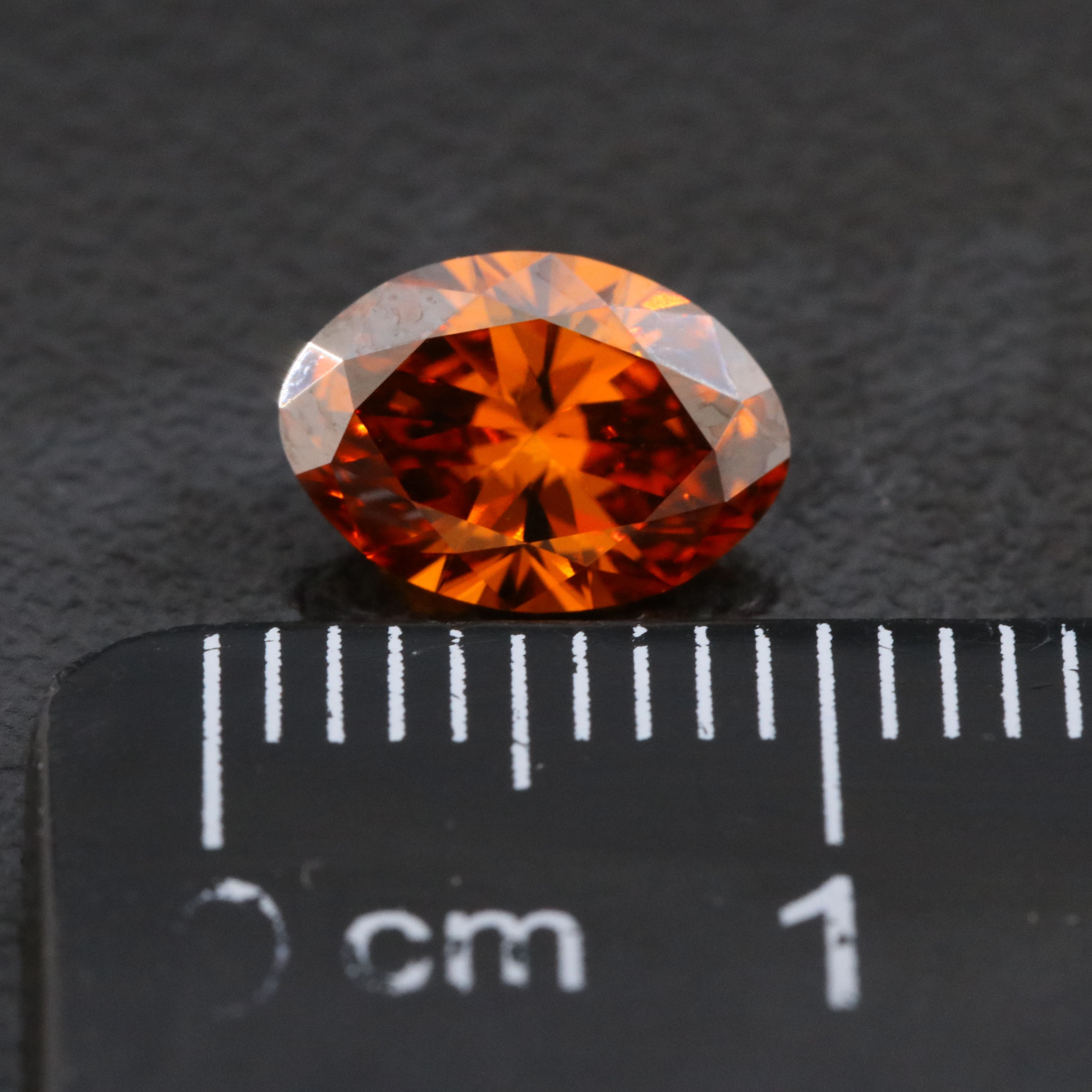 Loose 1.09 CT Lab Grown Fancy Orange Diamond with IGI Report