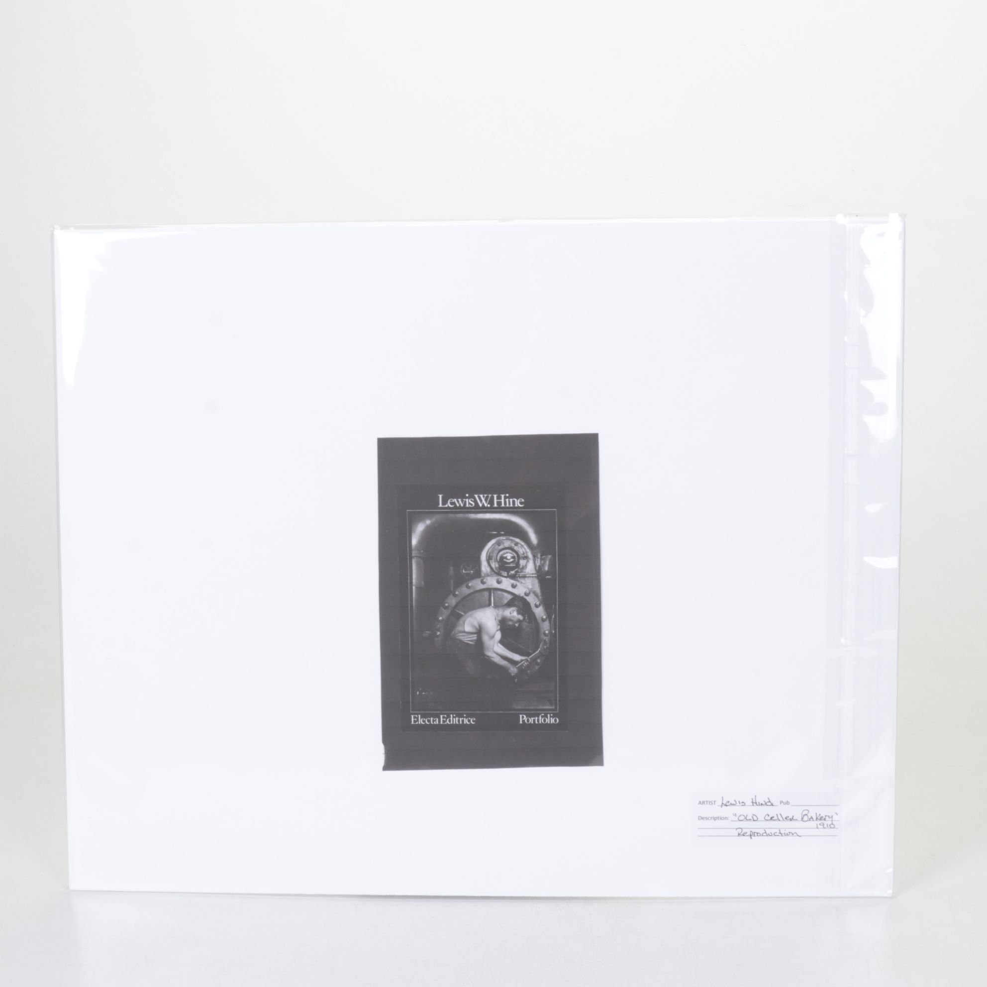 Photogravure "Old Cellar Bakery" After Lewis Hine