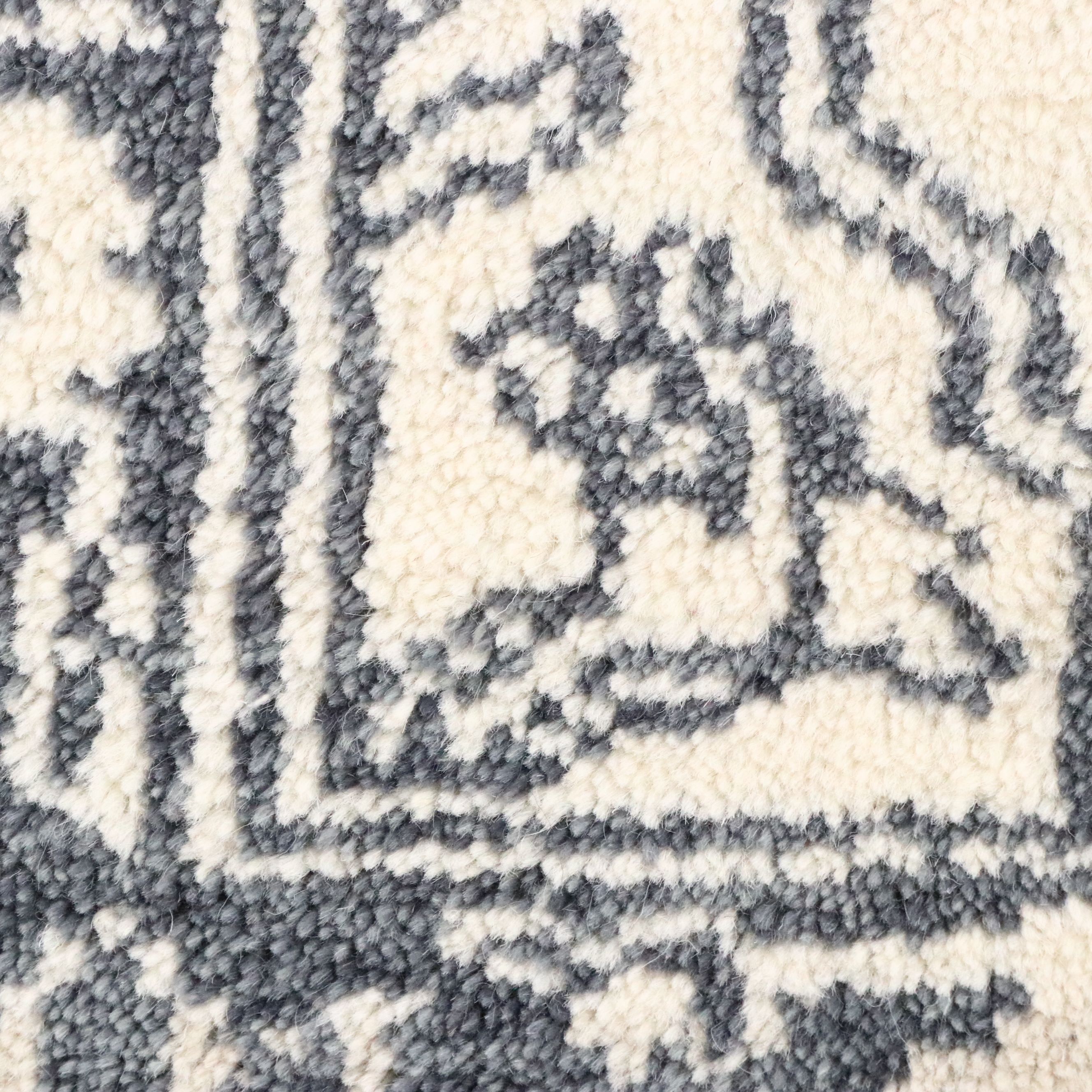 5'1 x 7'11 Hand-Knotted Contemporary Monochrome Area Rug