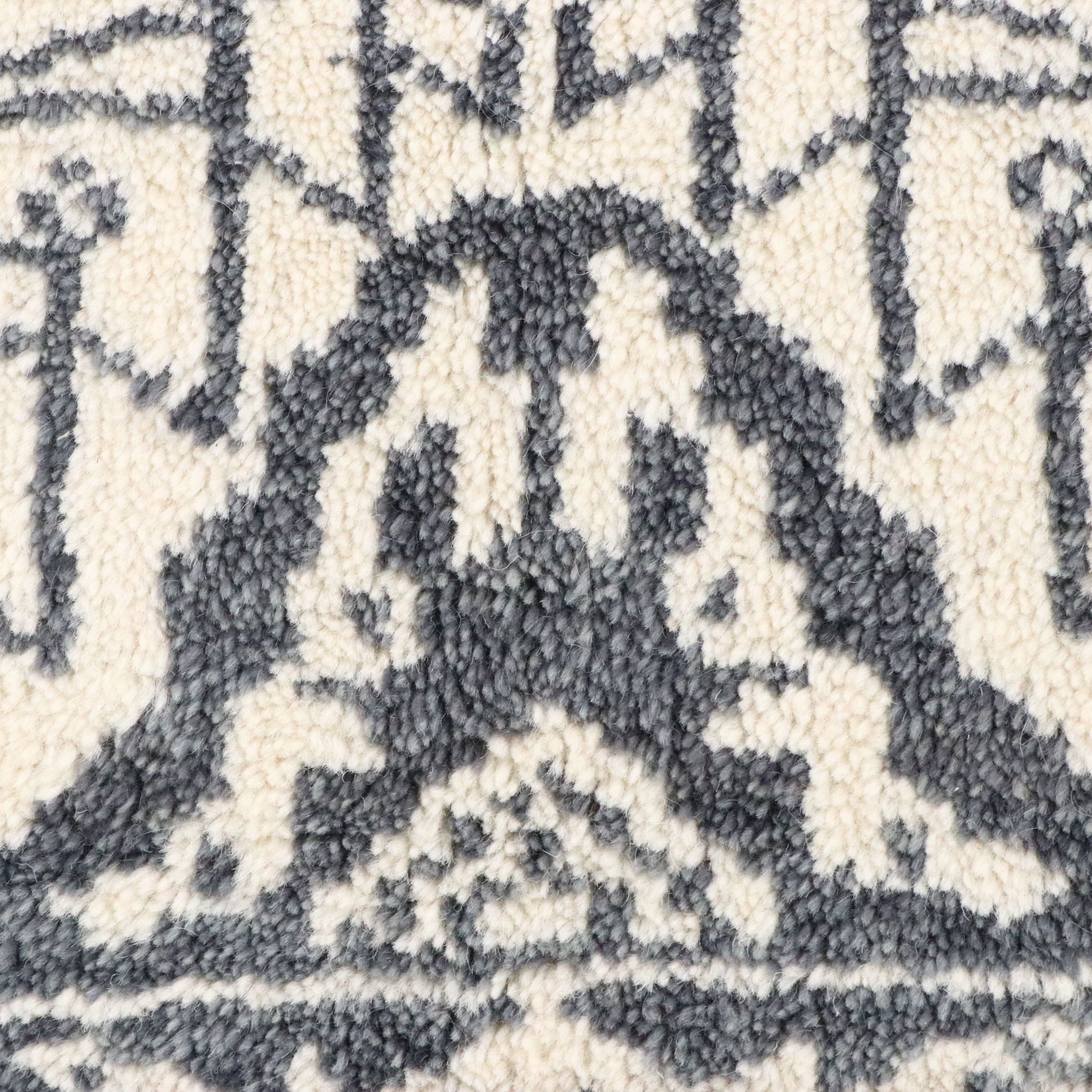 5'1 x 7'11 Hand-Knotted Contemporary Monochrome Area Rug