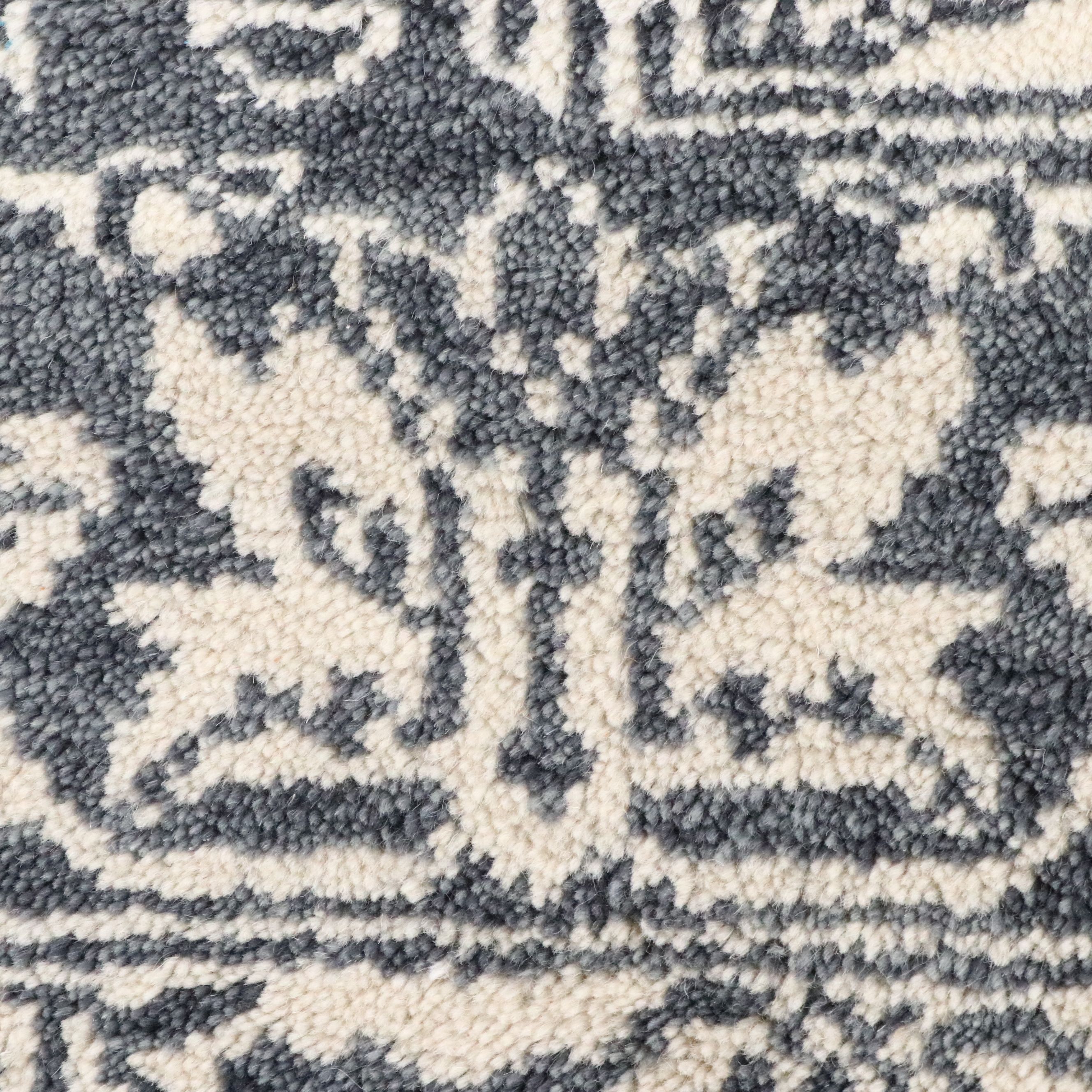 5'1 x 7'11 Hand-Knotted Contemporary Monochrome Area Rug