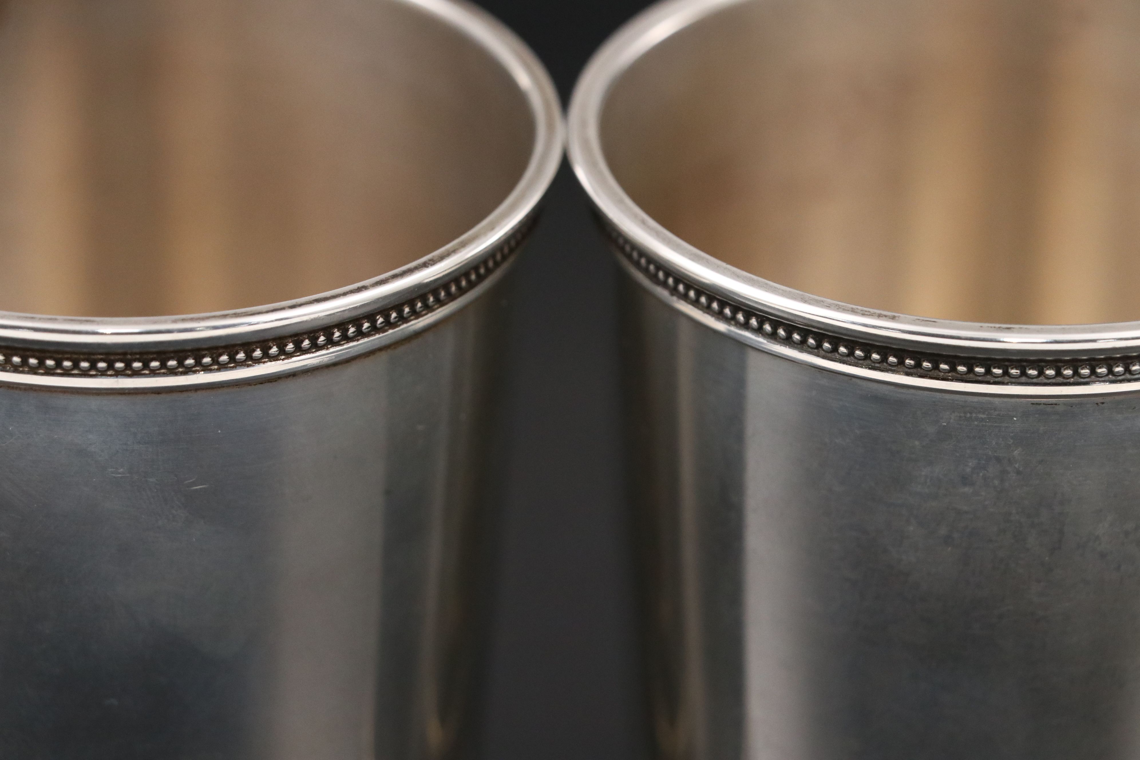 Mark J. Scarce Dwight D. Eisenhower Sterling Silver Julep Cups, 1953–1961