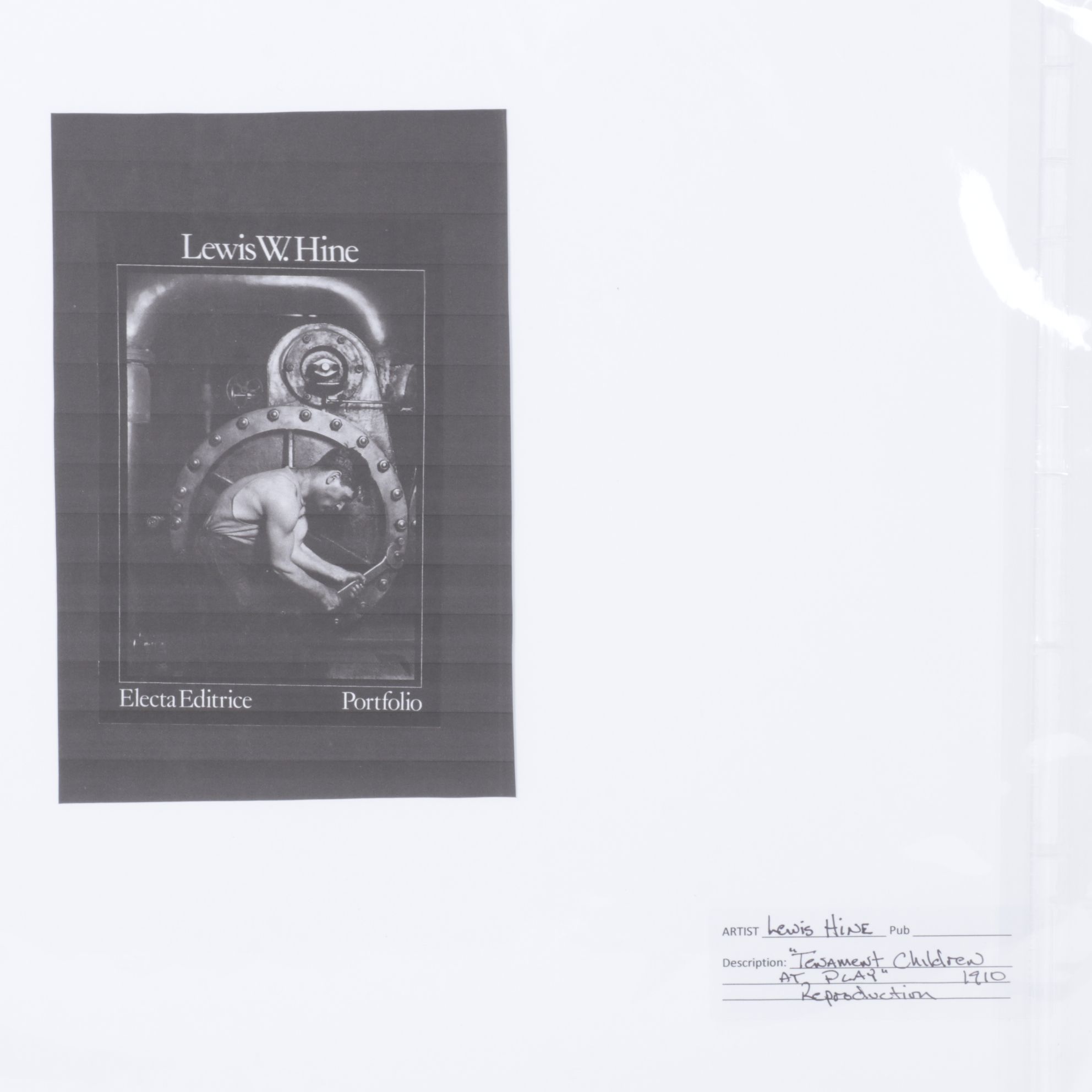 Photogravure "Testament Children at Play" After Lewis Hine