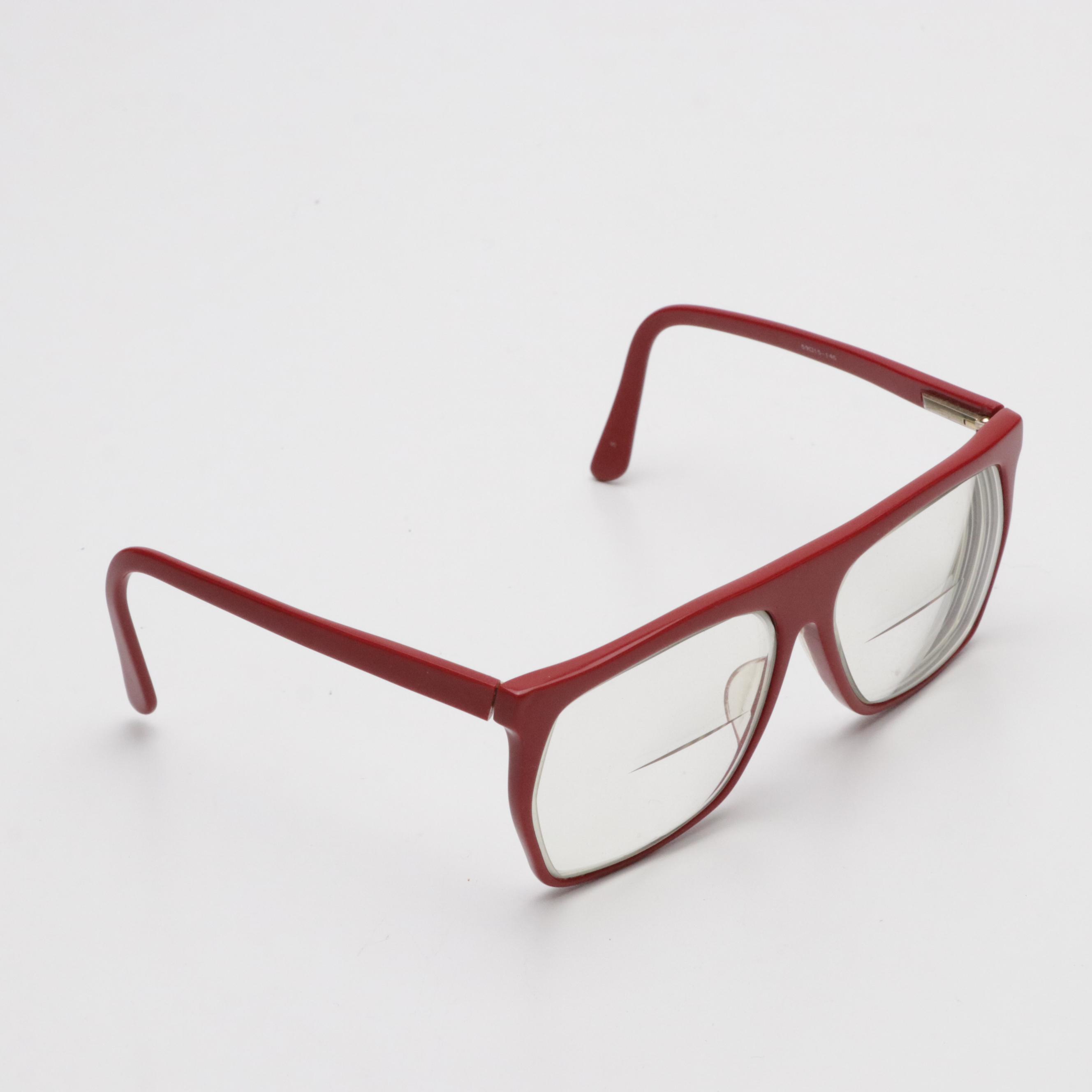 Luxotica Vintage Oversized Avant Garde Bifocal Eyeglasses